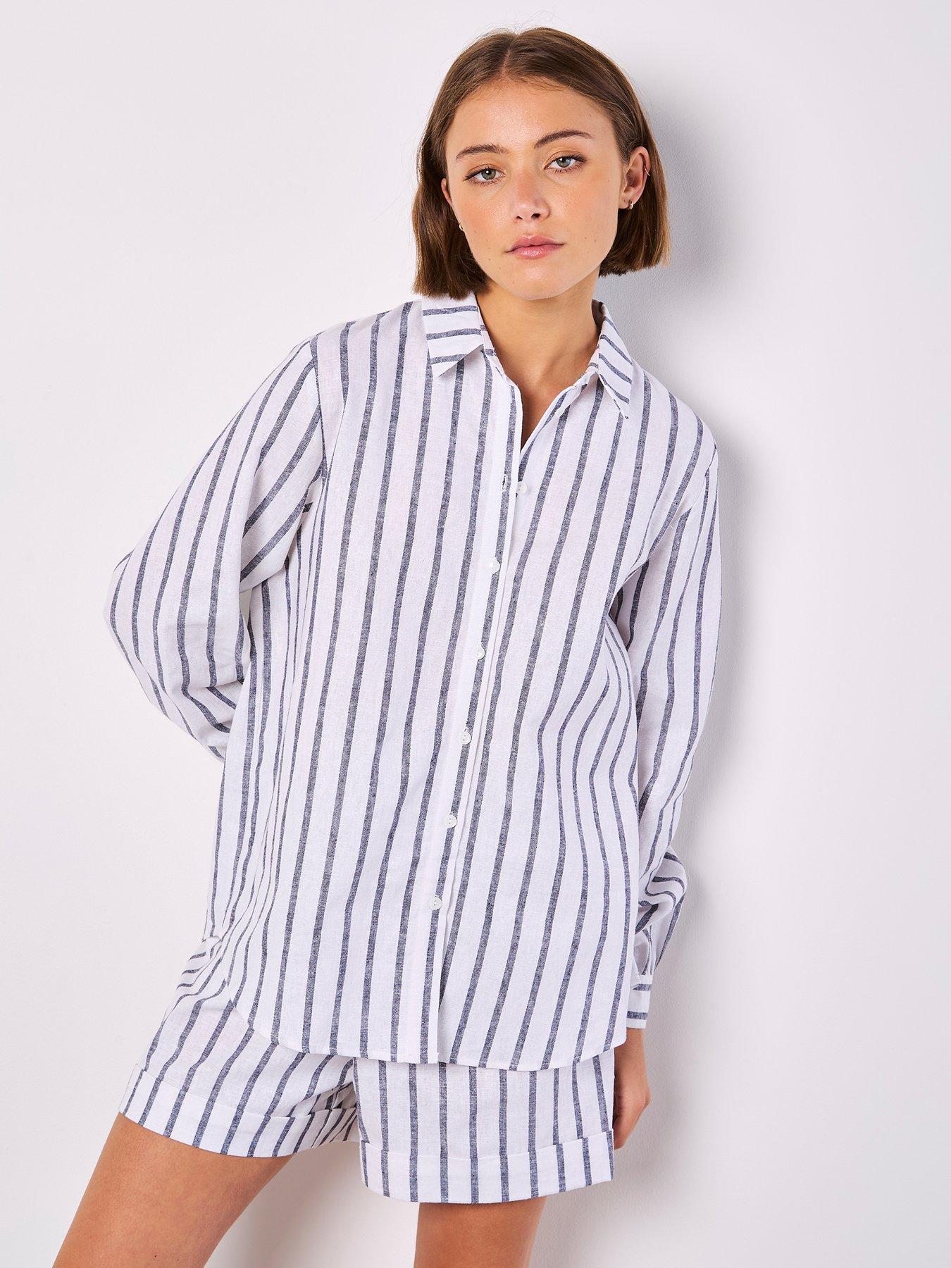 undefined Striped Linen Mix Shirt