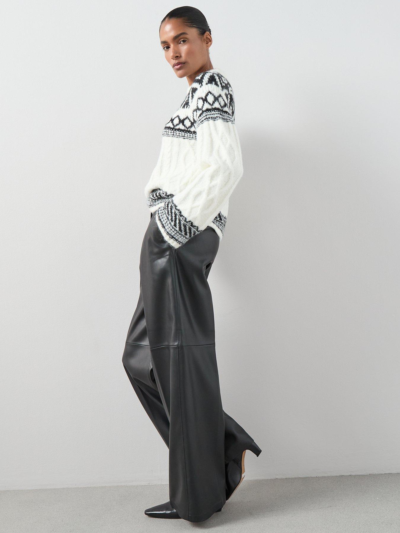 Image 6 of 6 of The Very Collection Crew Neck Fairisle Jumper With Wool - Mono