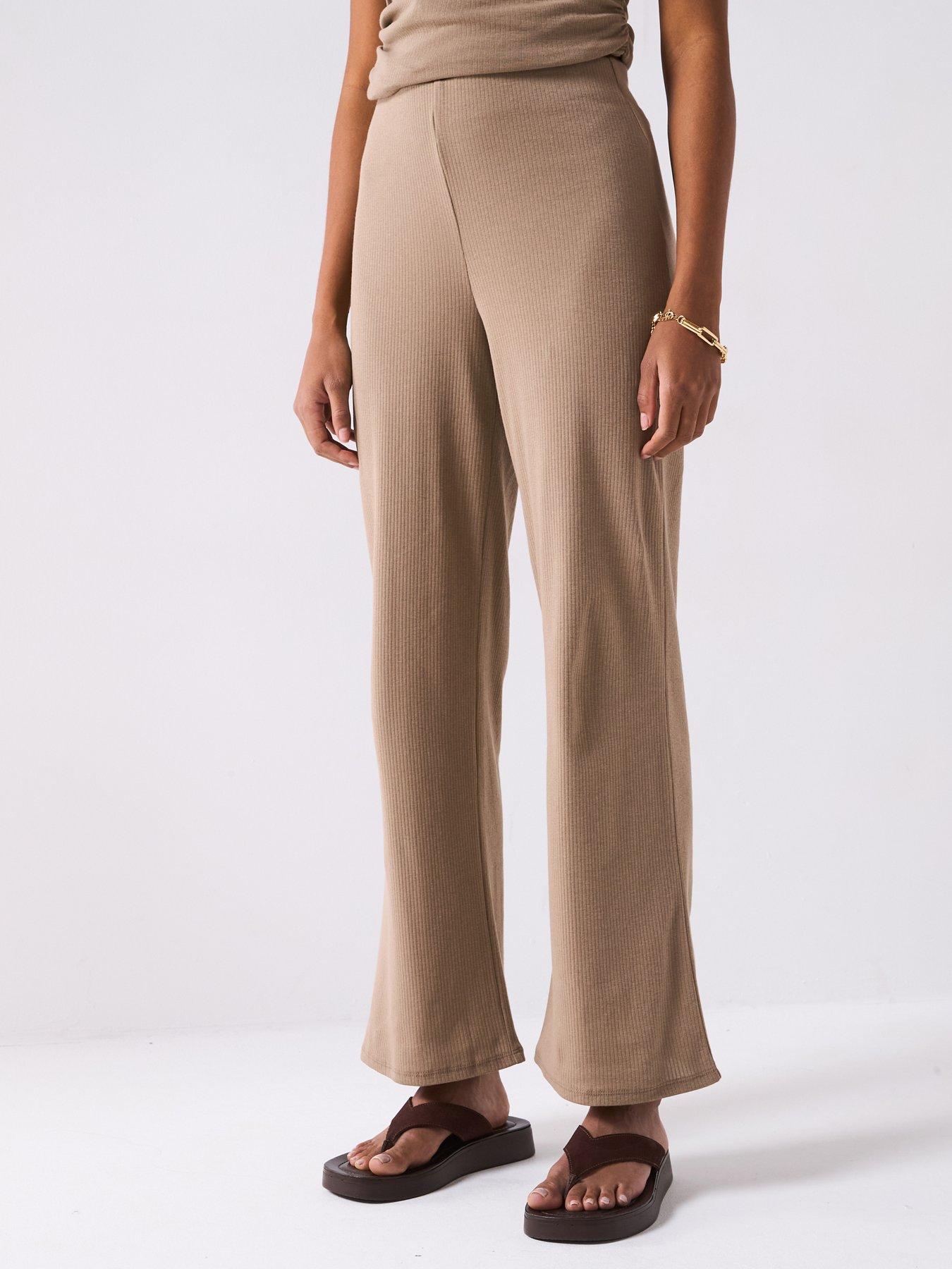 V by Very Rib Kickflare Trouser Co-Ord - Green