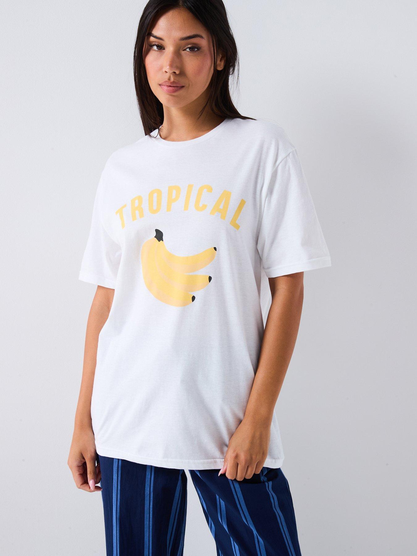 undefined Banana Oversized T-Shirt  - White
