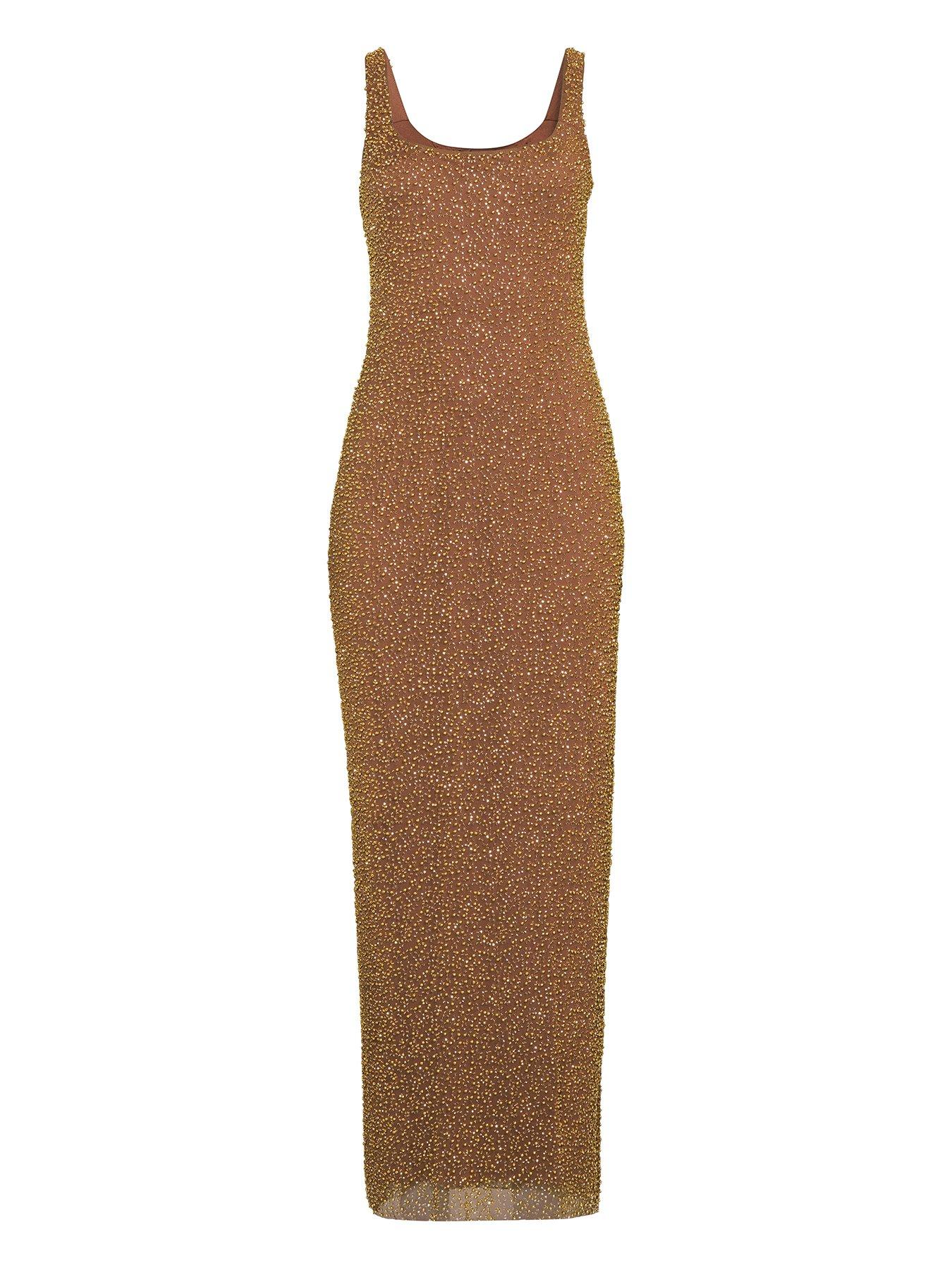 can t bead that embellished bandeau midaxi dress in black Susan Coral Maxi Dress – This is Unfolded main image 1