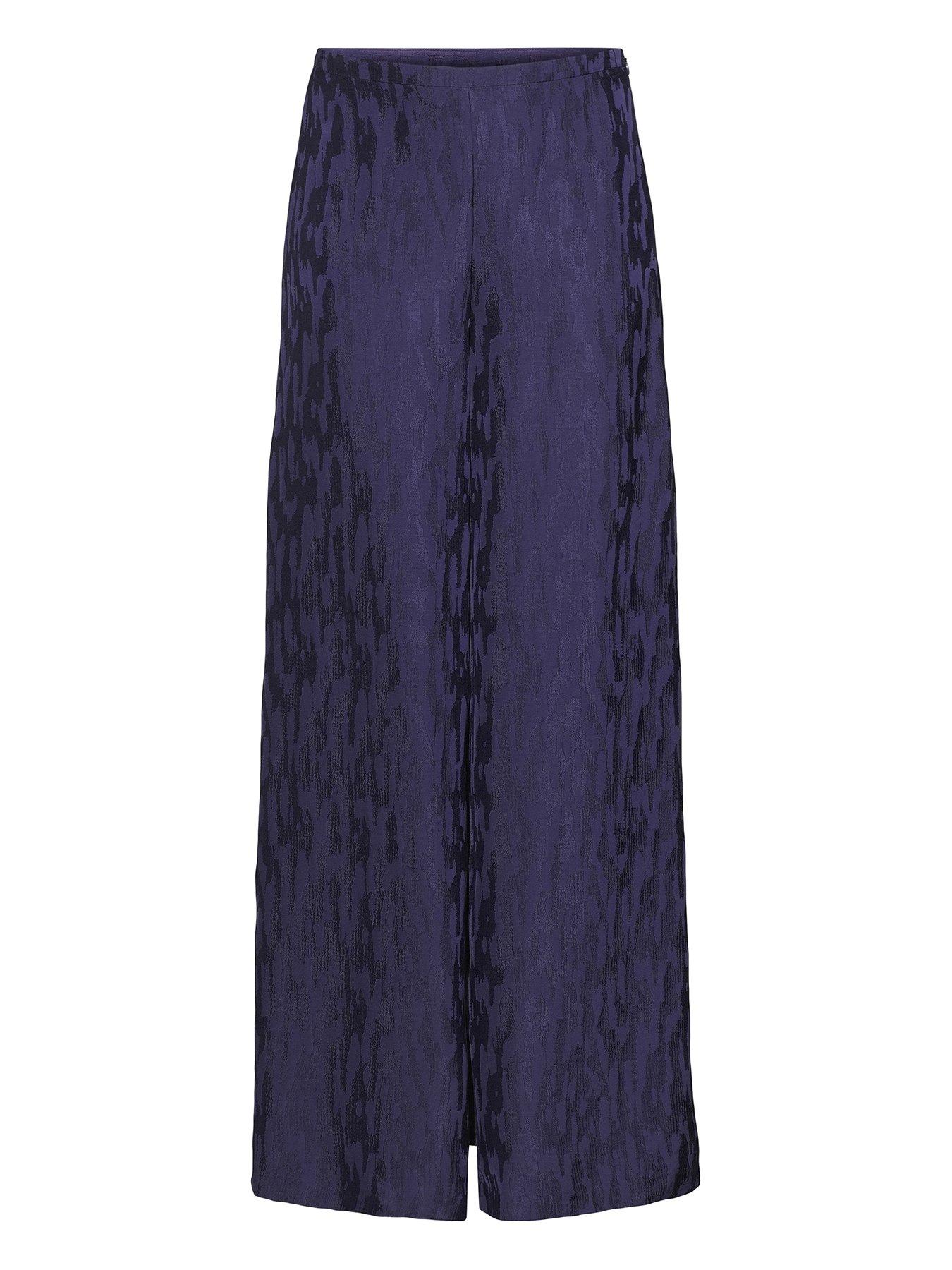 Image 4 of 4 of Michelle Keegan High Waisted Wide Leg Trousers - Navy