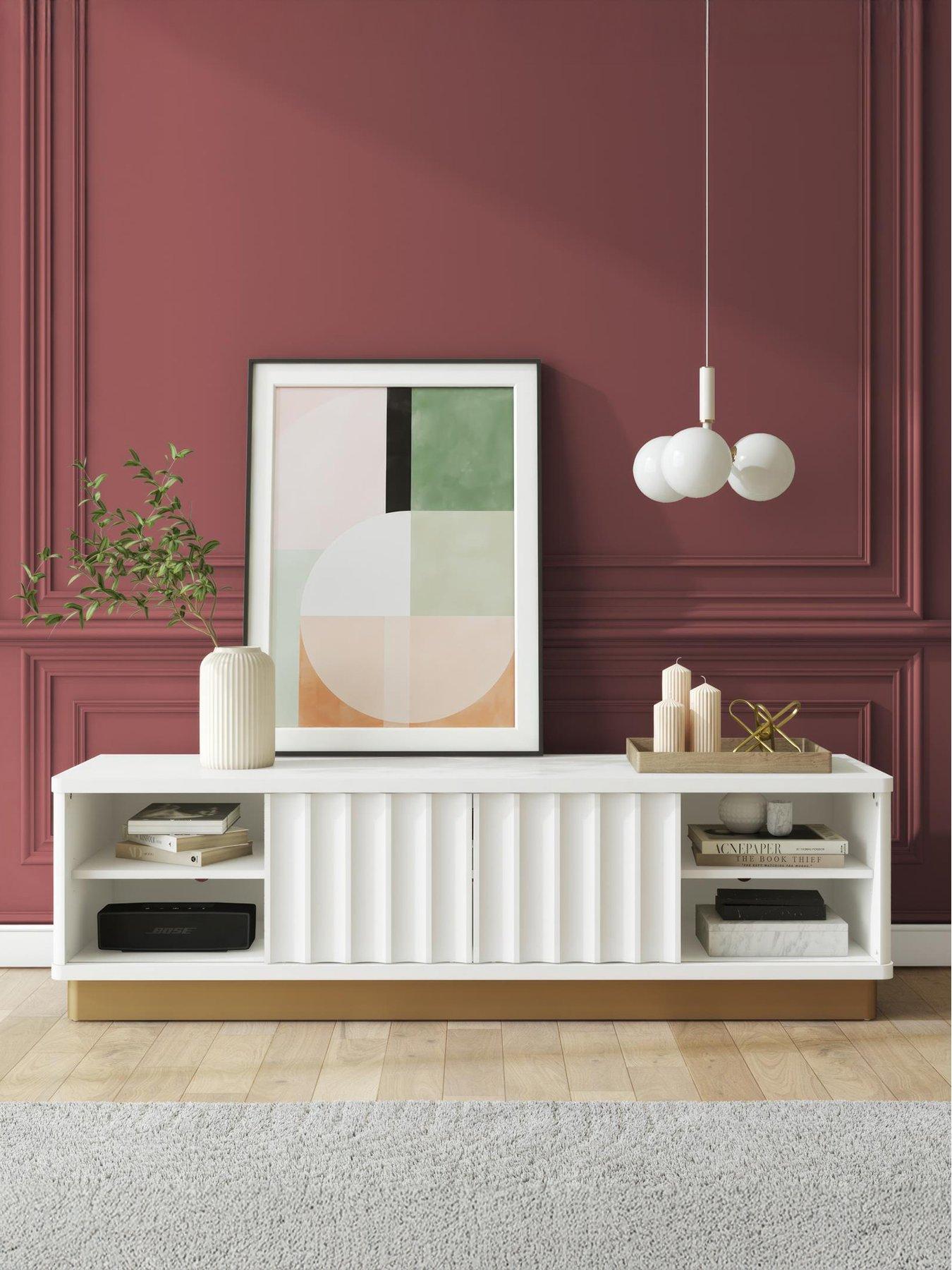 undefined Rene Modern Scallop Tv Stand