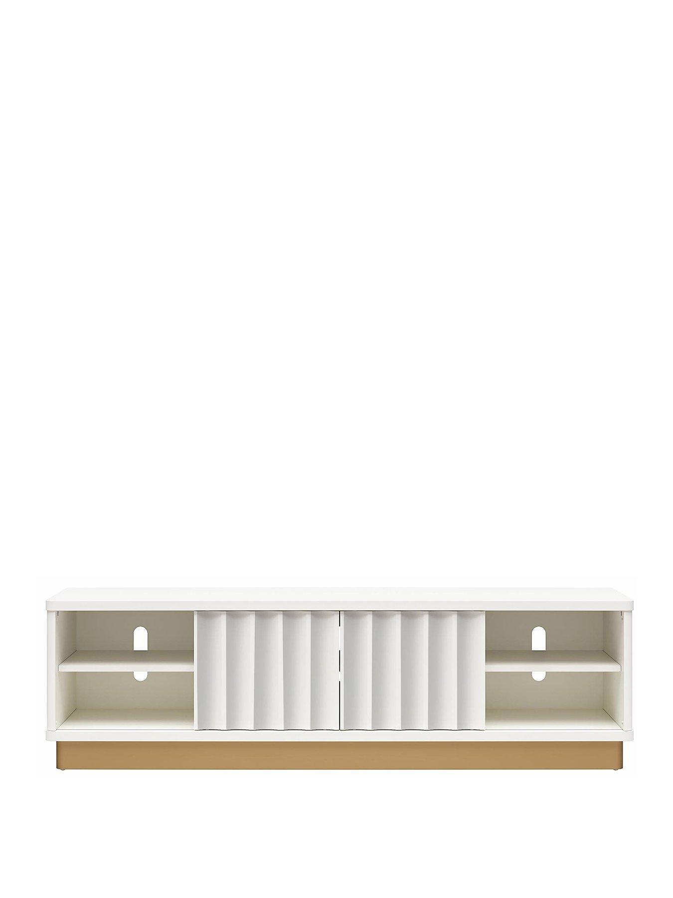 Image 2 of 7 of CosmoLiving by Cosmopolitan Rene Modern Scallop Tv Stand