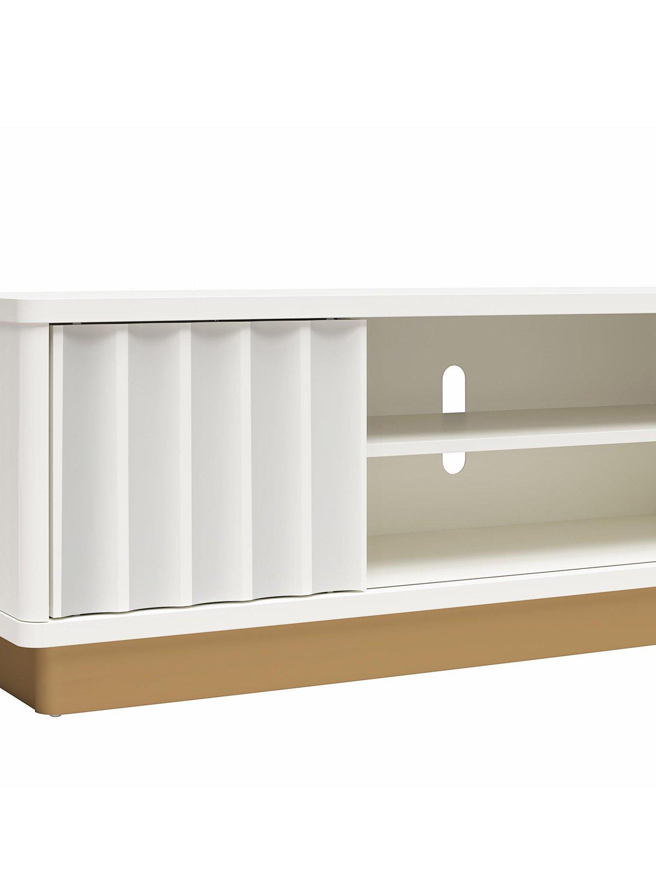 Image 5 of 7 of CosmoLiving by Cosmopolitan Rene Modern Scallop Tv Stand