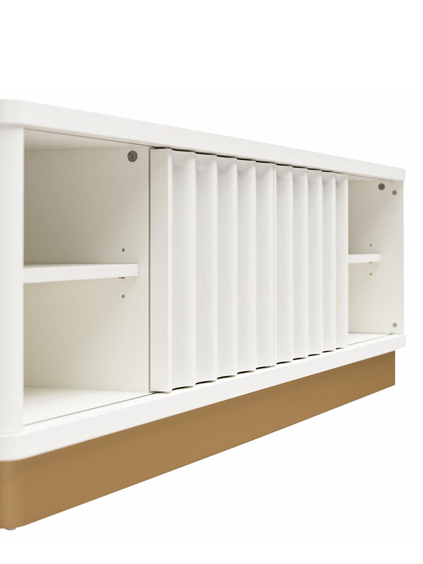 Image 6 of 7 of CosmoLiving by Cosmopolitan Rene Modern Scallop Tv Stand