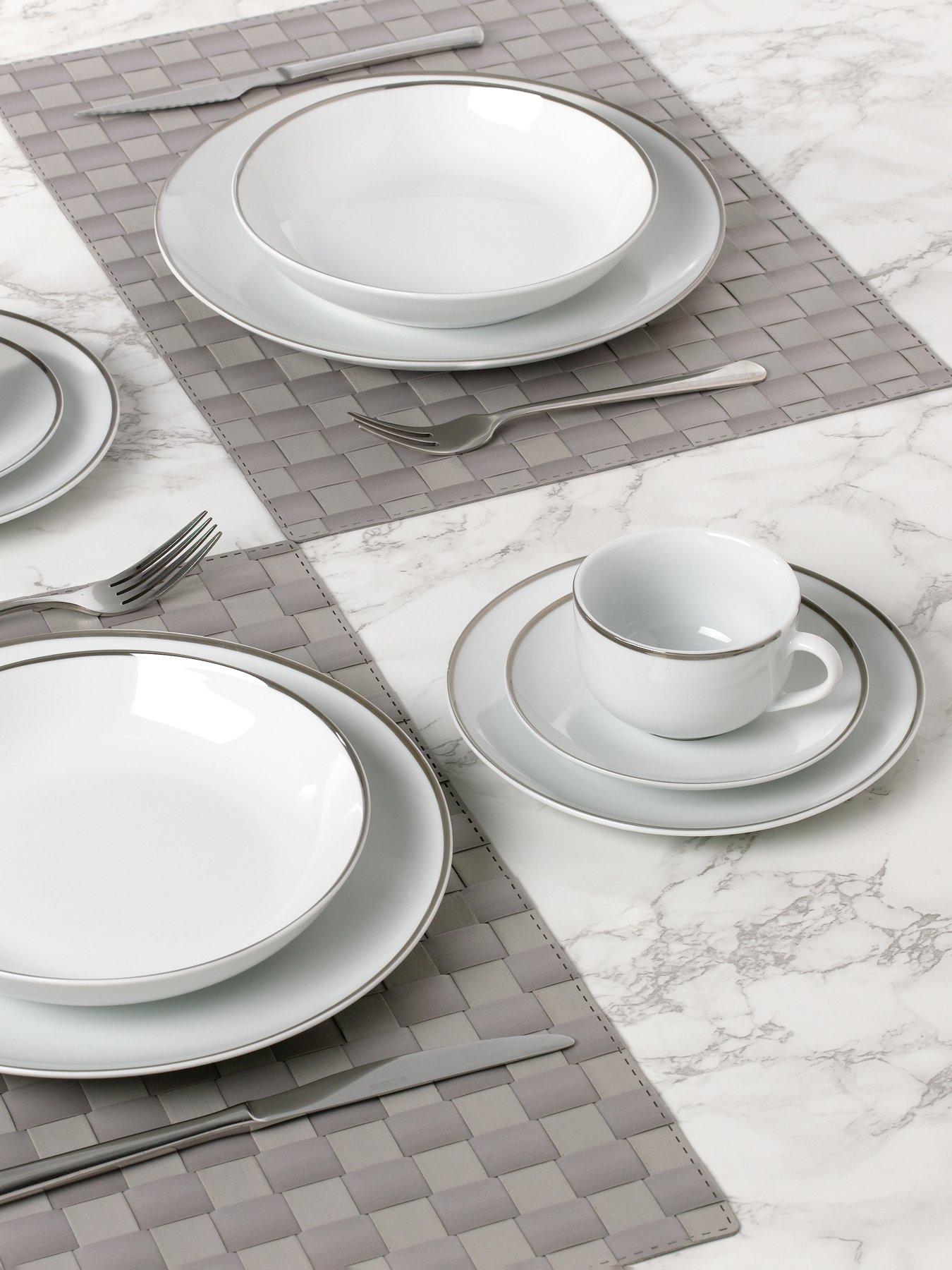 undefined Platinum Trim 30-Piece Dinner Set