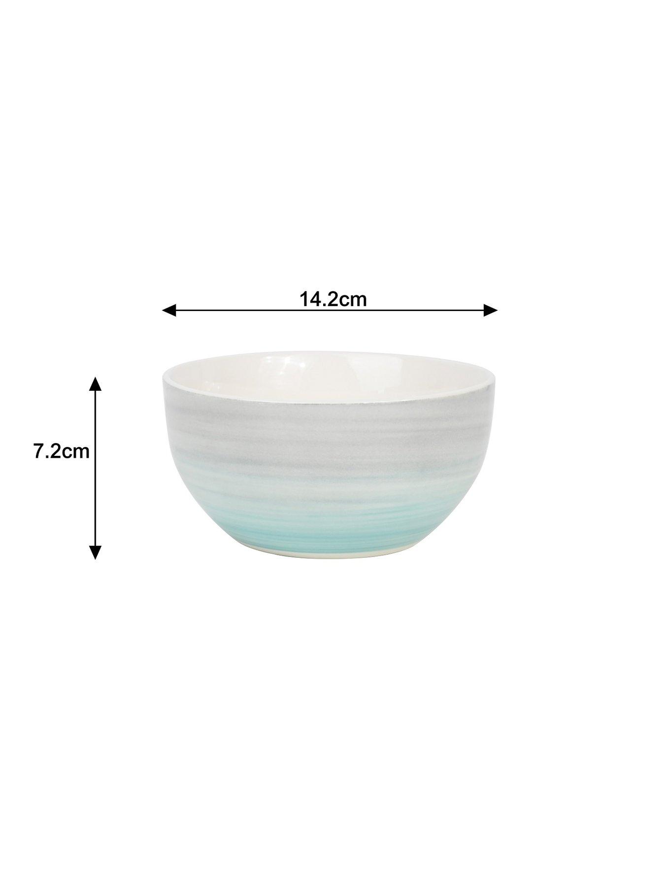 Image 6 of 6 of WATERSIDE Spinwash 24-Piece Blue and Grey Dinner Set