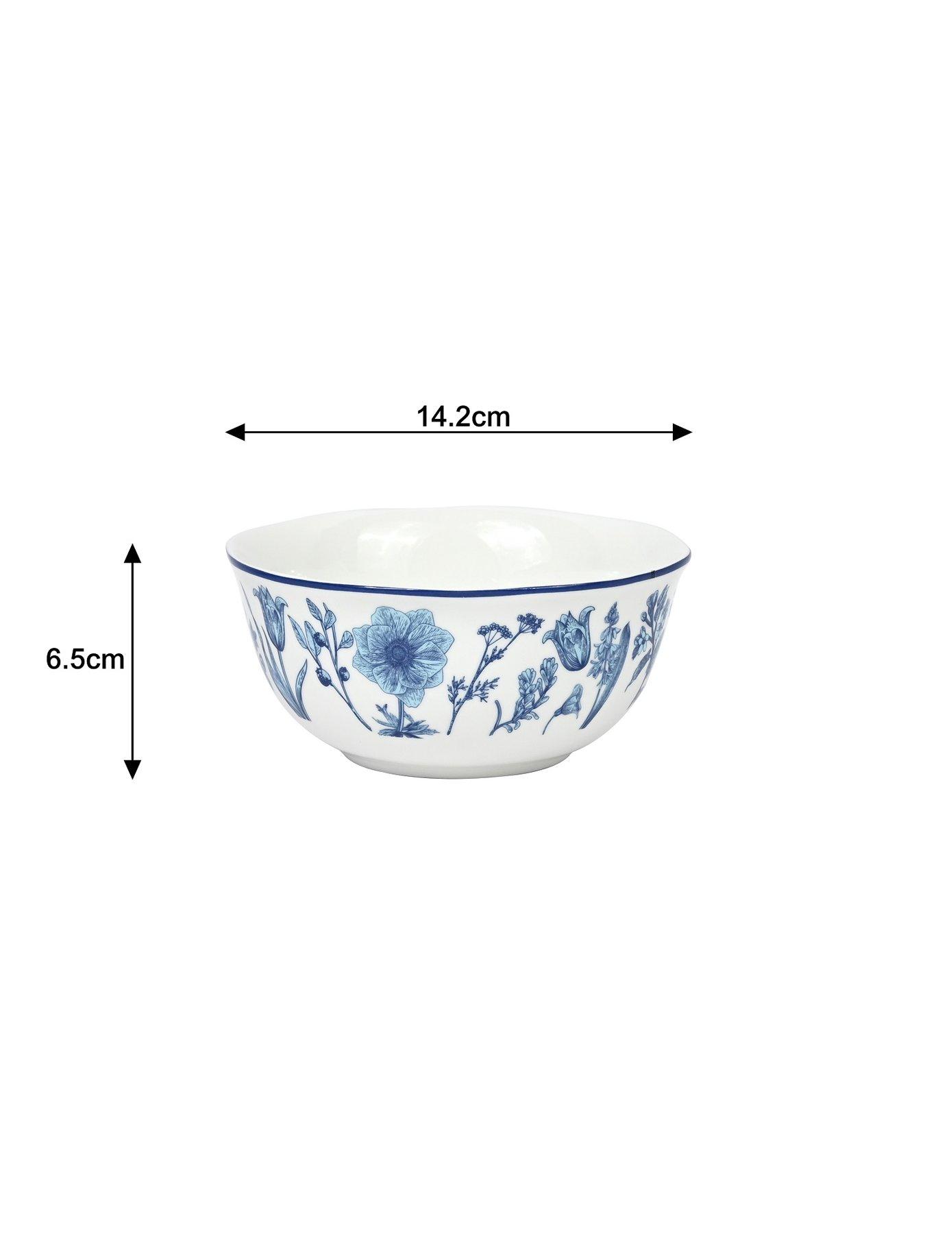 Image 5 of 6 of WATERSIDE Blue Floral 16-Piece Dinner Set