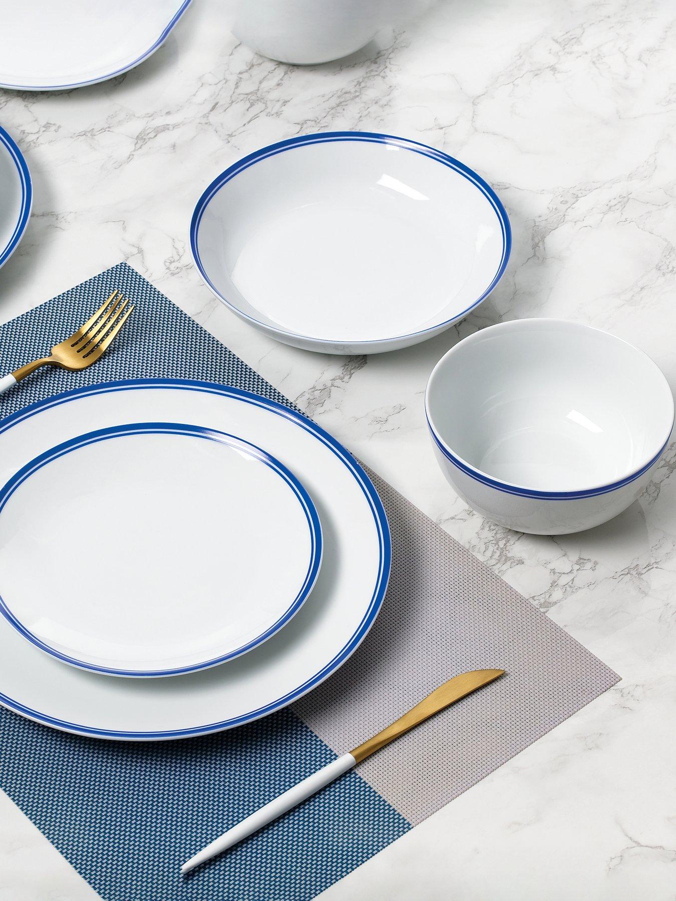 undefined St Ives 16-Piece Dinner Set in Blue