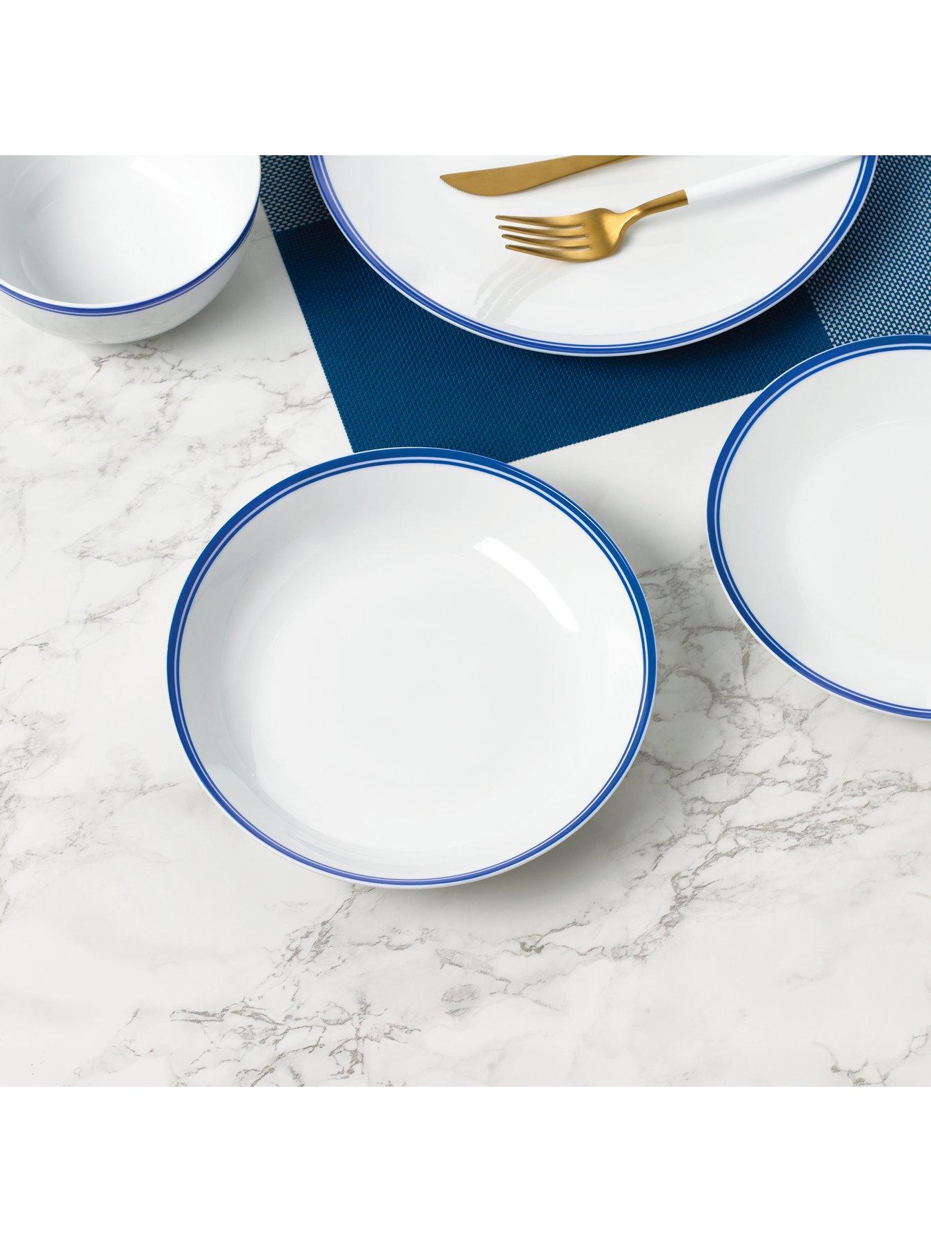 Image 3 of 7 of WATERSIDE St Ives 16-Piece Dinner Set in Blue