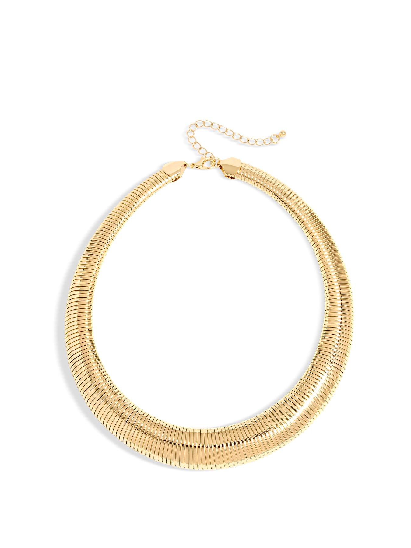 Image of Jon Richard Gold Plated Statement Omega Necklace