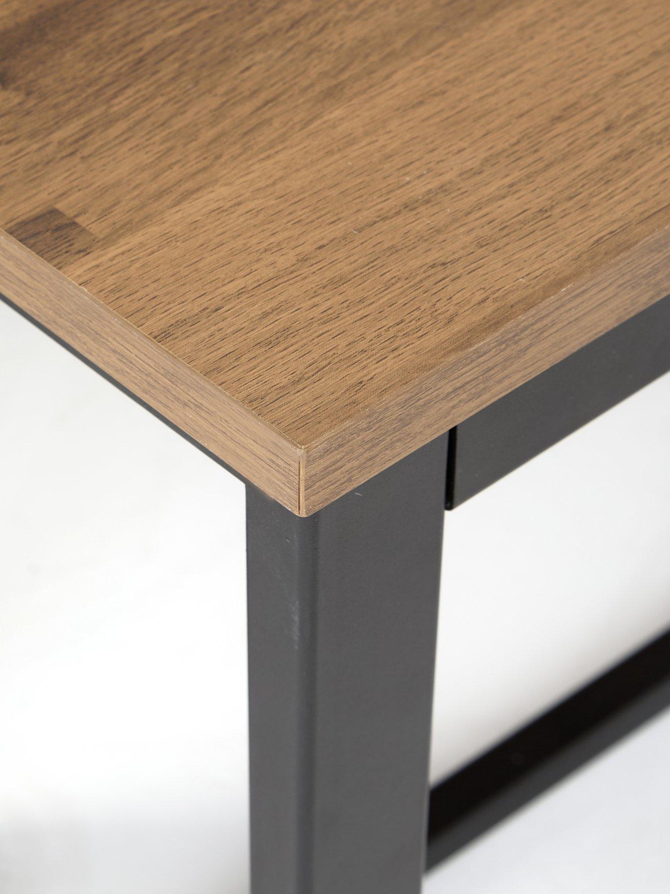 Image 6 of 7 of Very Home Harlem Mid Oak Dining Table &amp; 2 Benches - FSC&reg; Certified