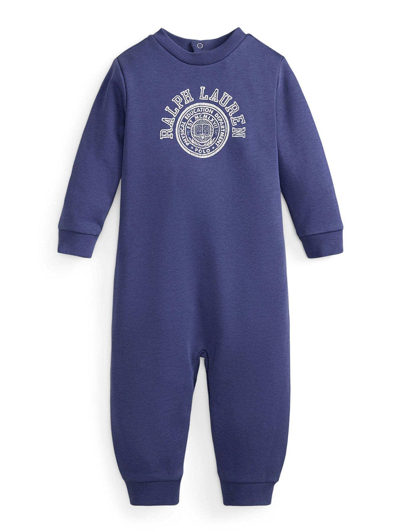 undefined Baby Boys Logo Coverall - Blue