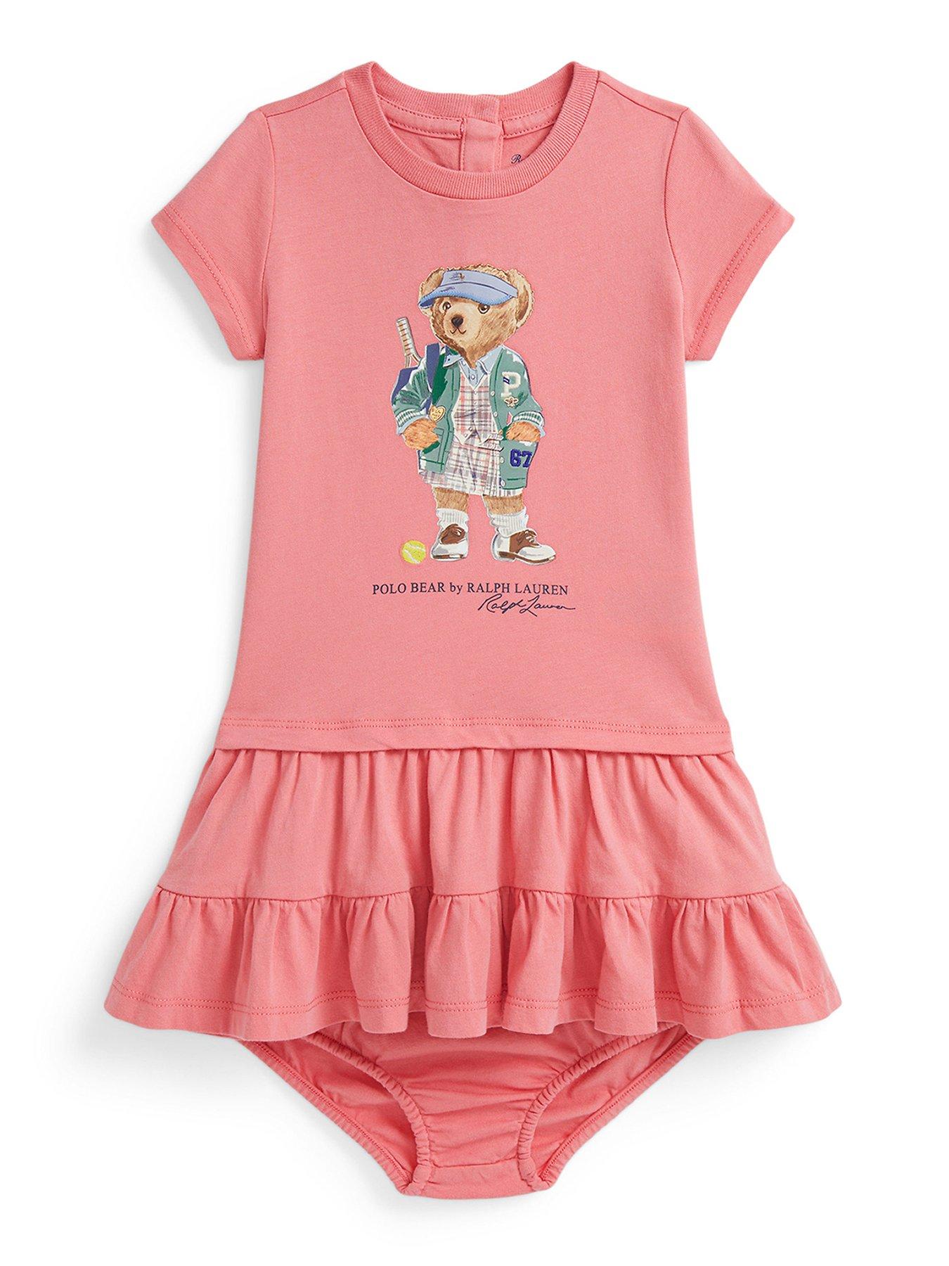 undefined Baby Girls Bear Tier Dress - Pink