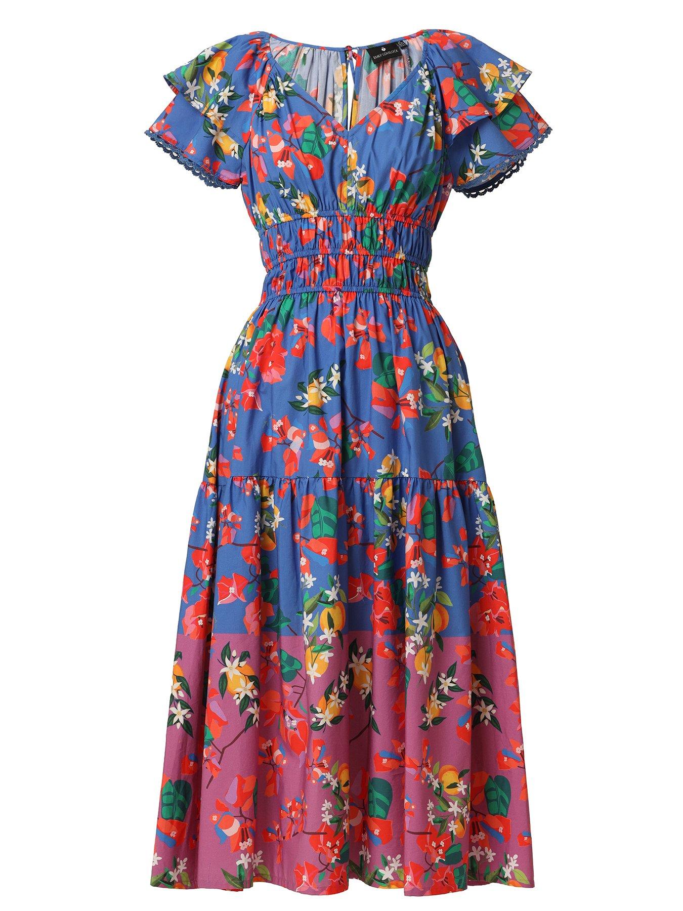 Emily Lovelock Valetina Printed Wrap Dress - Multi