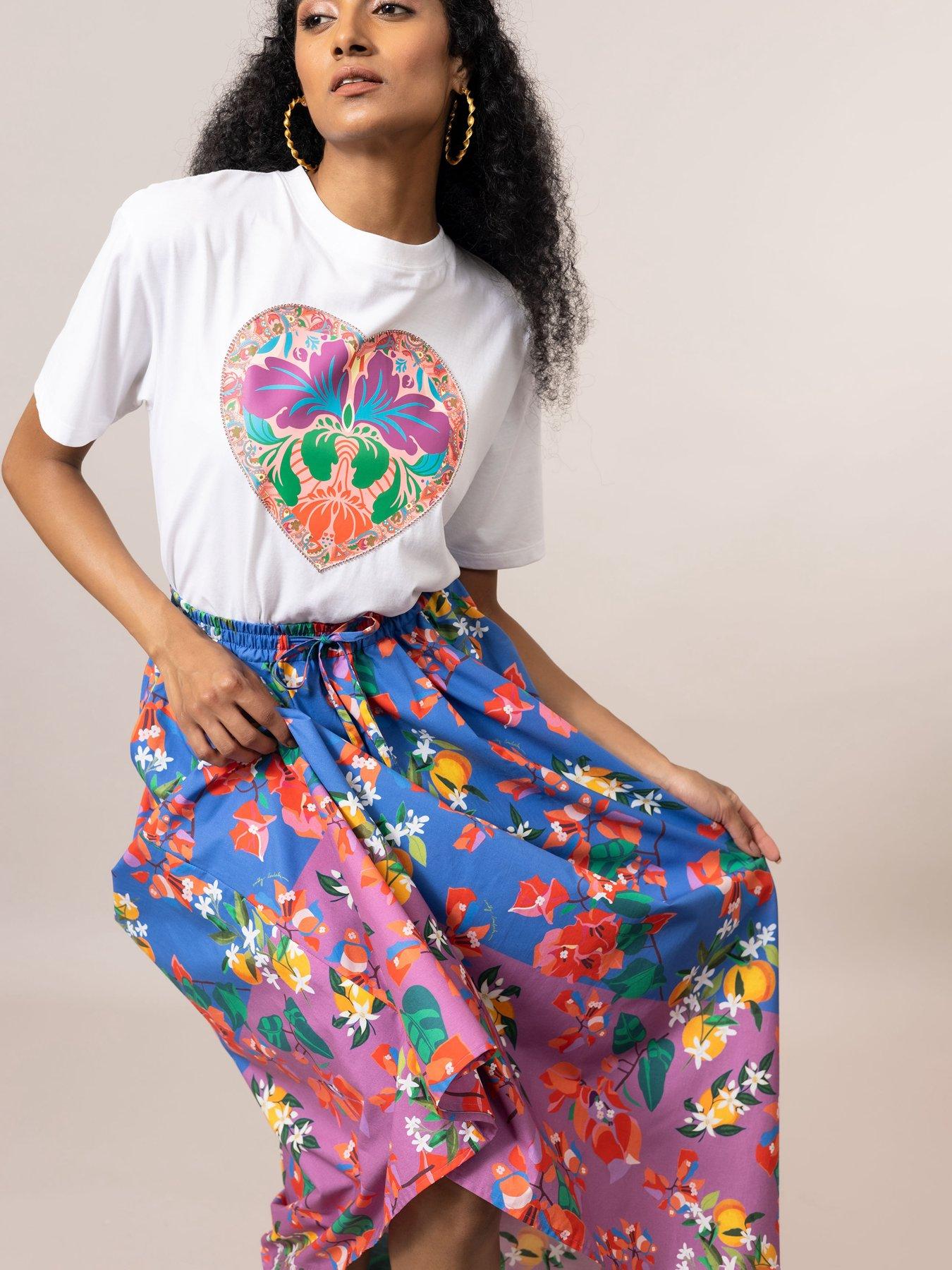 undefined Cathy Heart Graphic T-Shirt - White