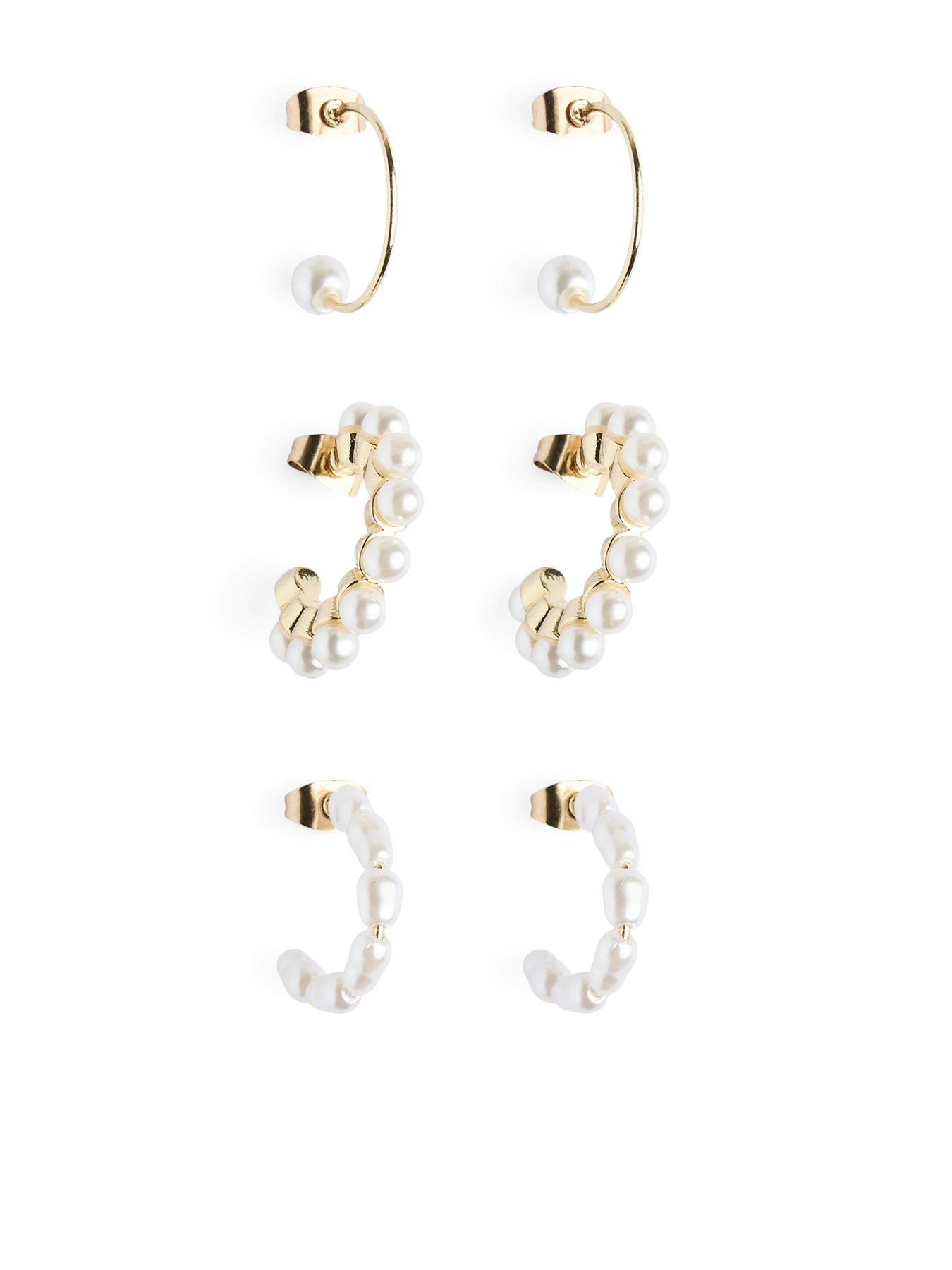 undefined Letisa 3 Pack Earrings - Bright Gold