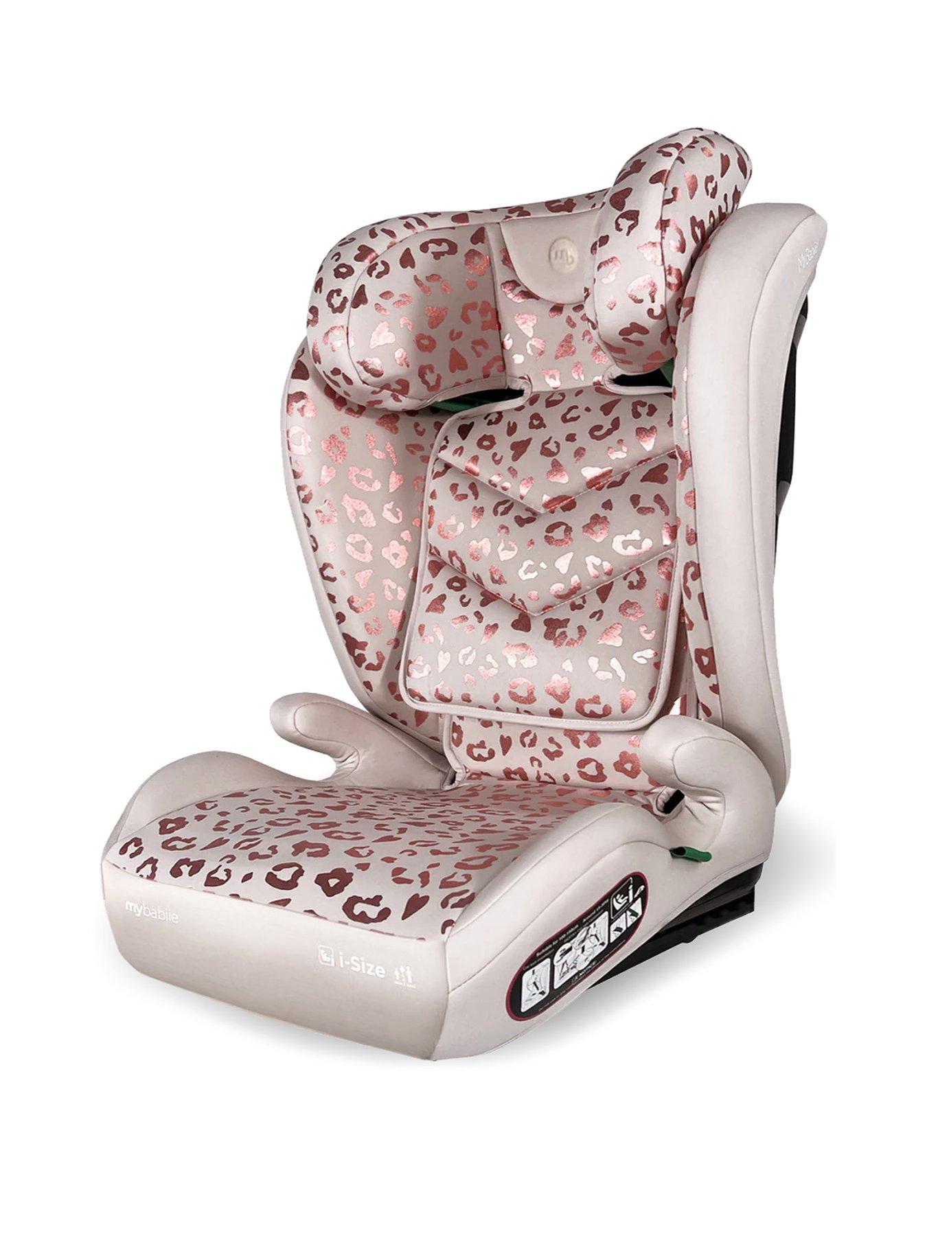 undefined MBCS23 Lite i-Size (100-150cm) High Back Booster Car Seat - Blush Leopard