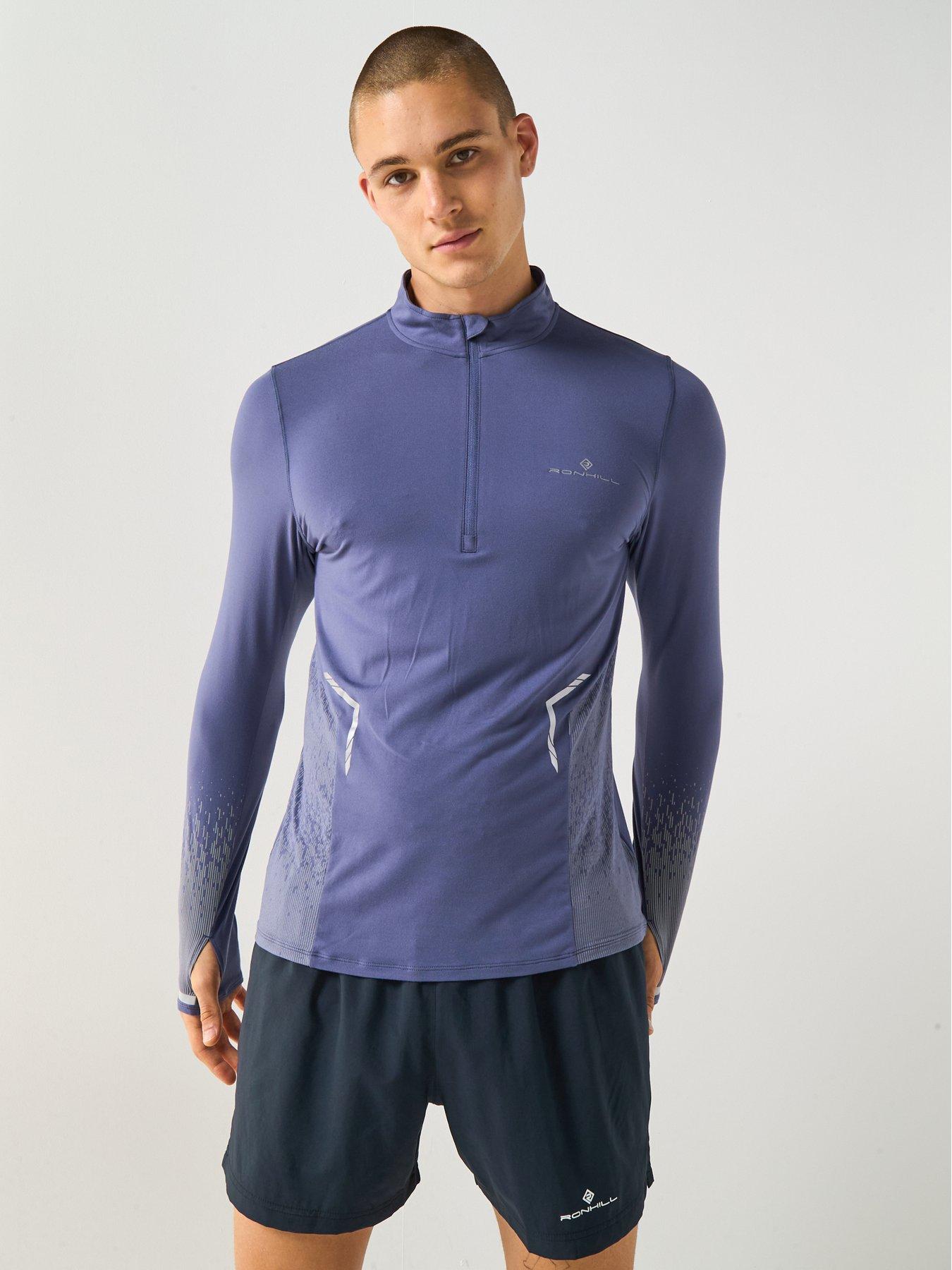 Ronhill Men'S Running Tech Reflect 1/2 Zip - Grey