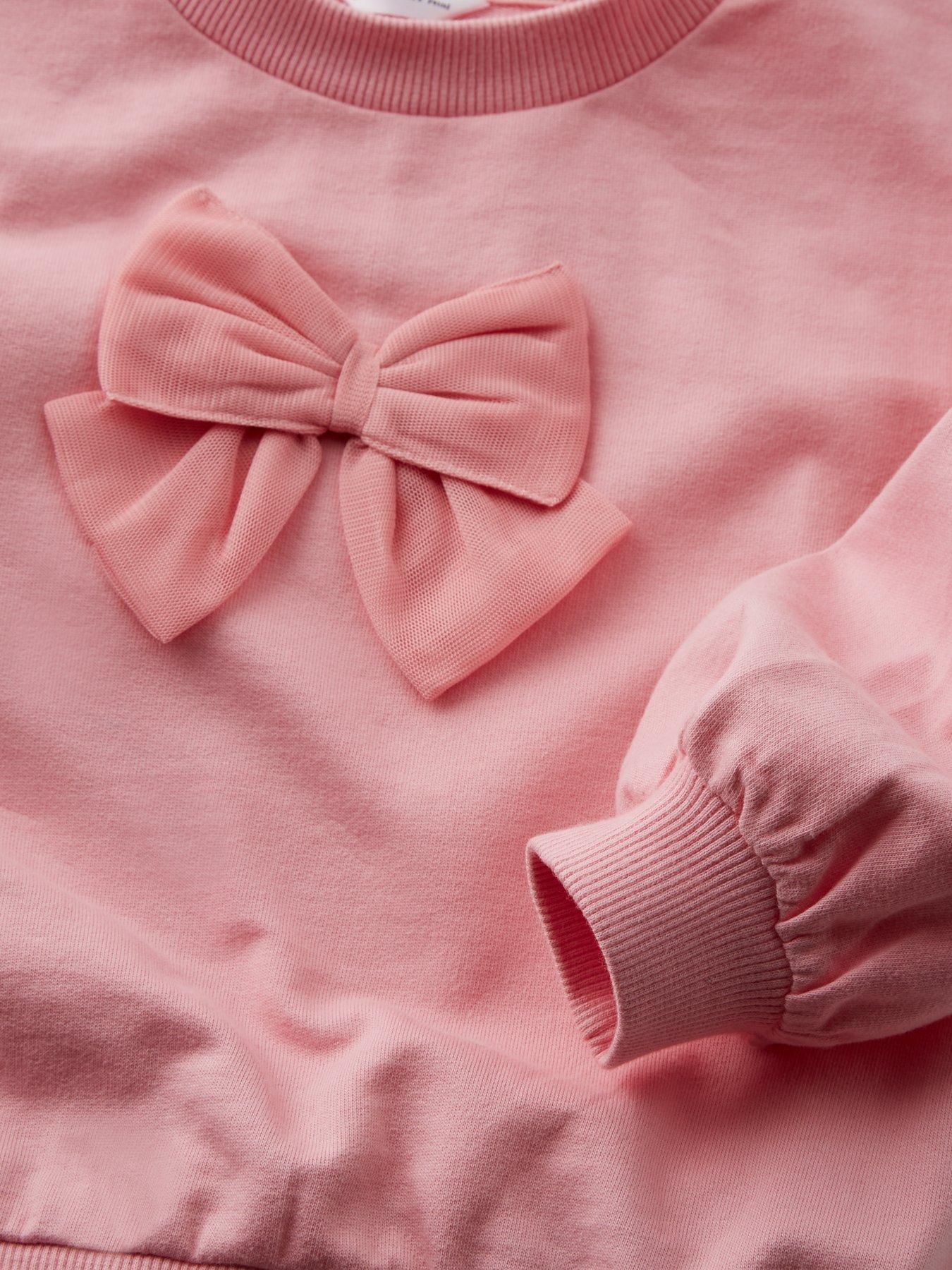 Image 3 of 4 of Mini V by Very Girls Flare Leggings With 3D Bow Sweat - Multi