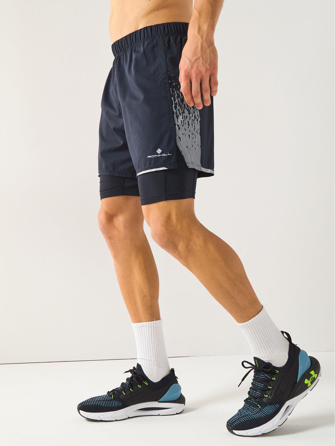 Ronhill Men's Running Tech Reflect 5inch Twin Short - Black