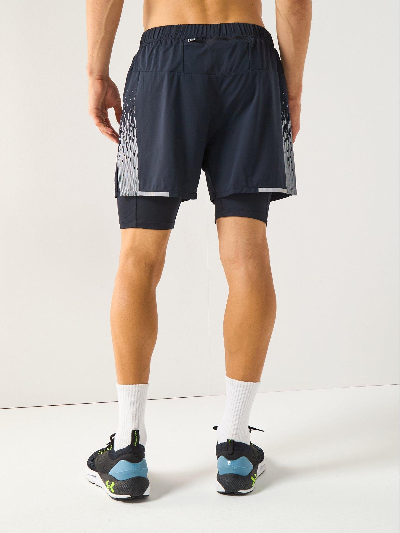 Image 2 of 4 of Ronhill Men's Running Tech Reflect 5inch Twin Short - Black