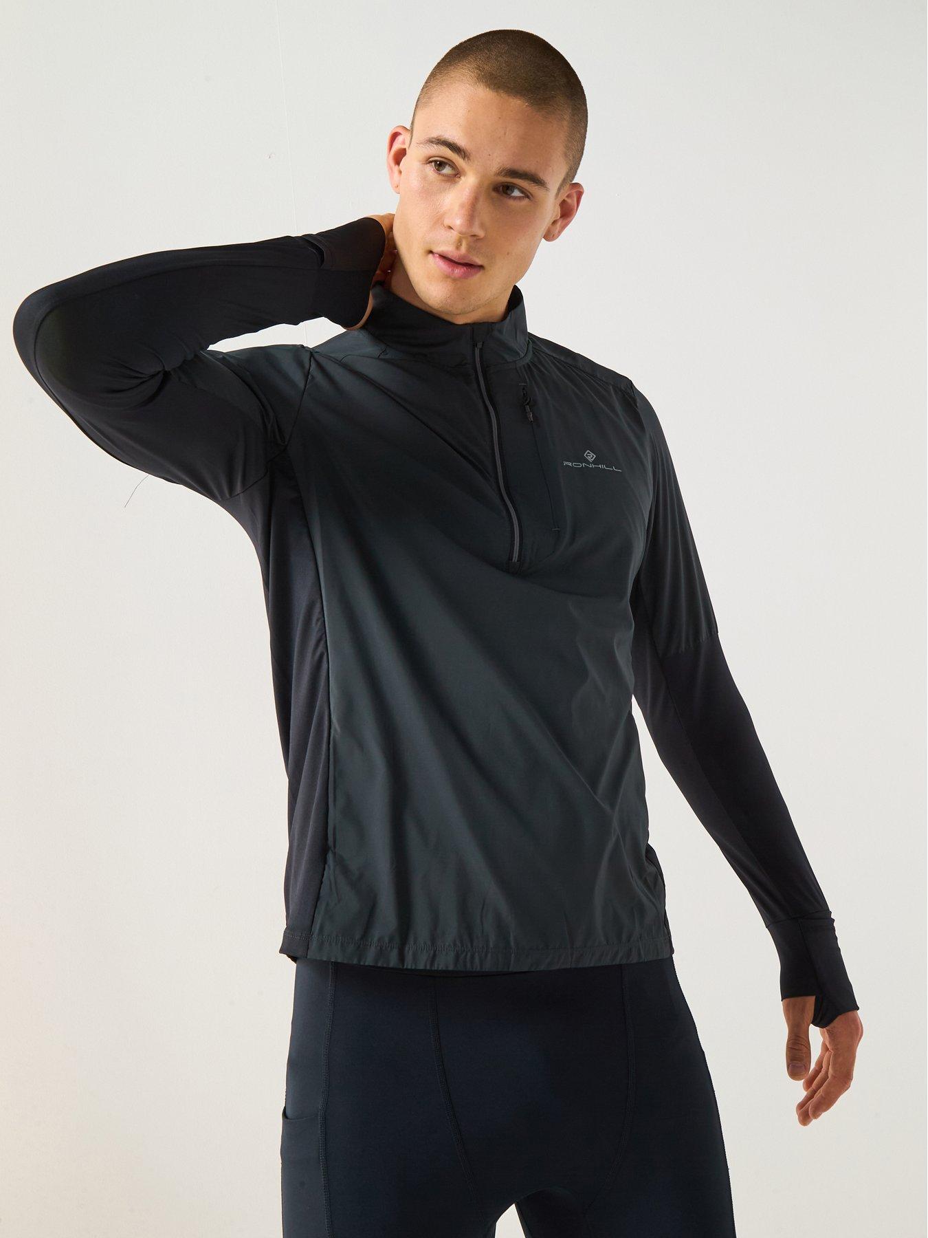 Ronhill Men's Running Tech Wind-block 1/2 Zip - Black