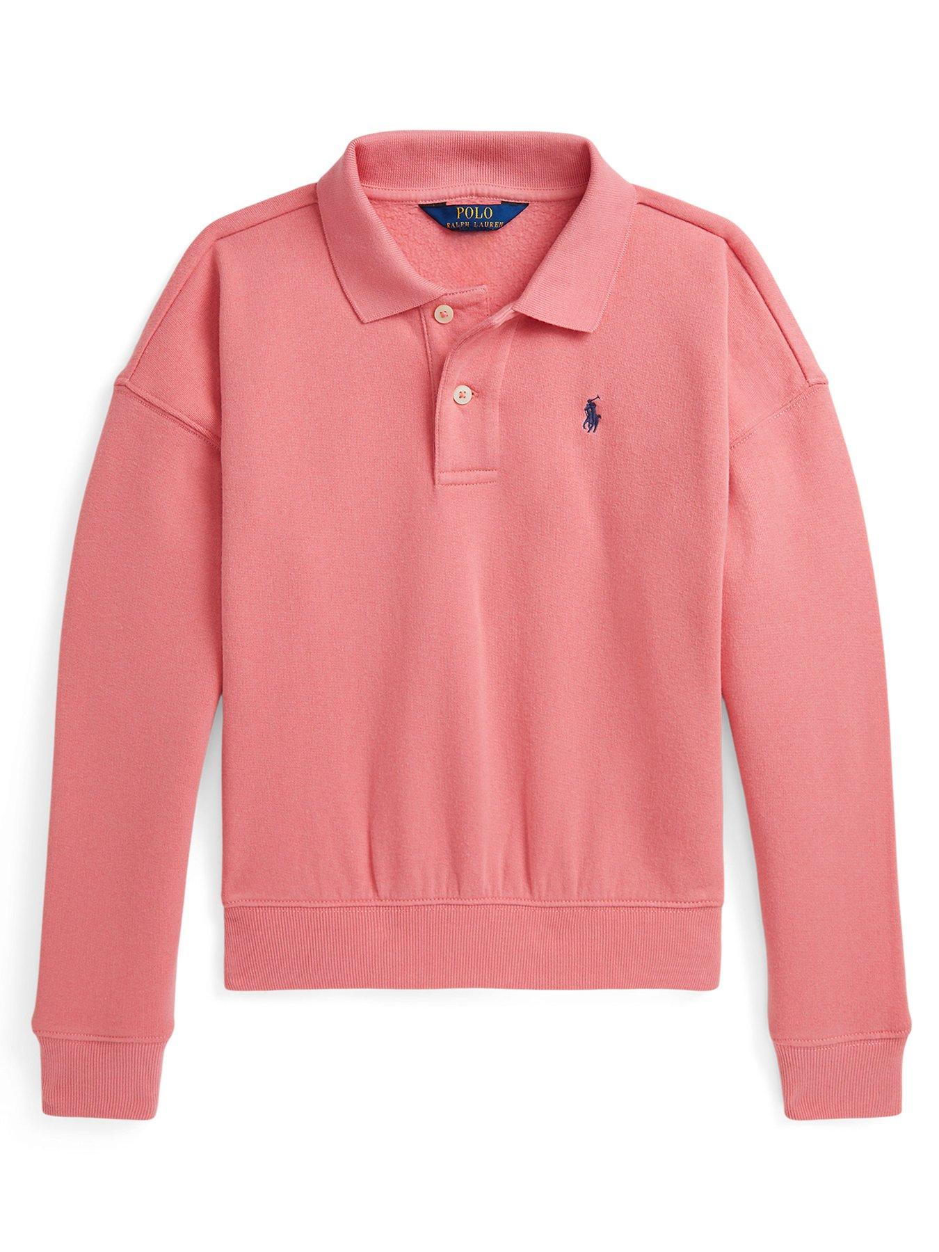 Polo Ralph Lauren: Girls Collar Sweatshirt - Pink