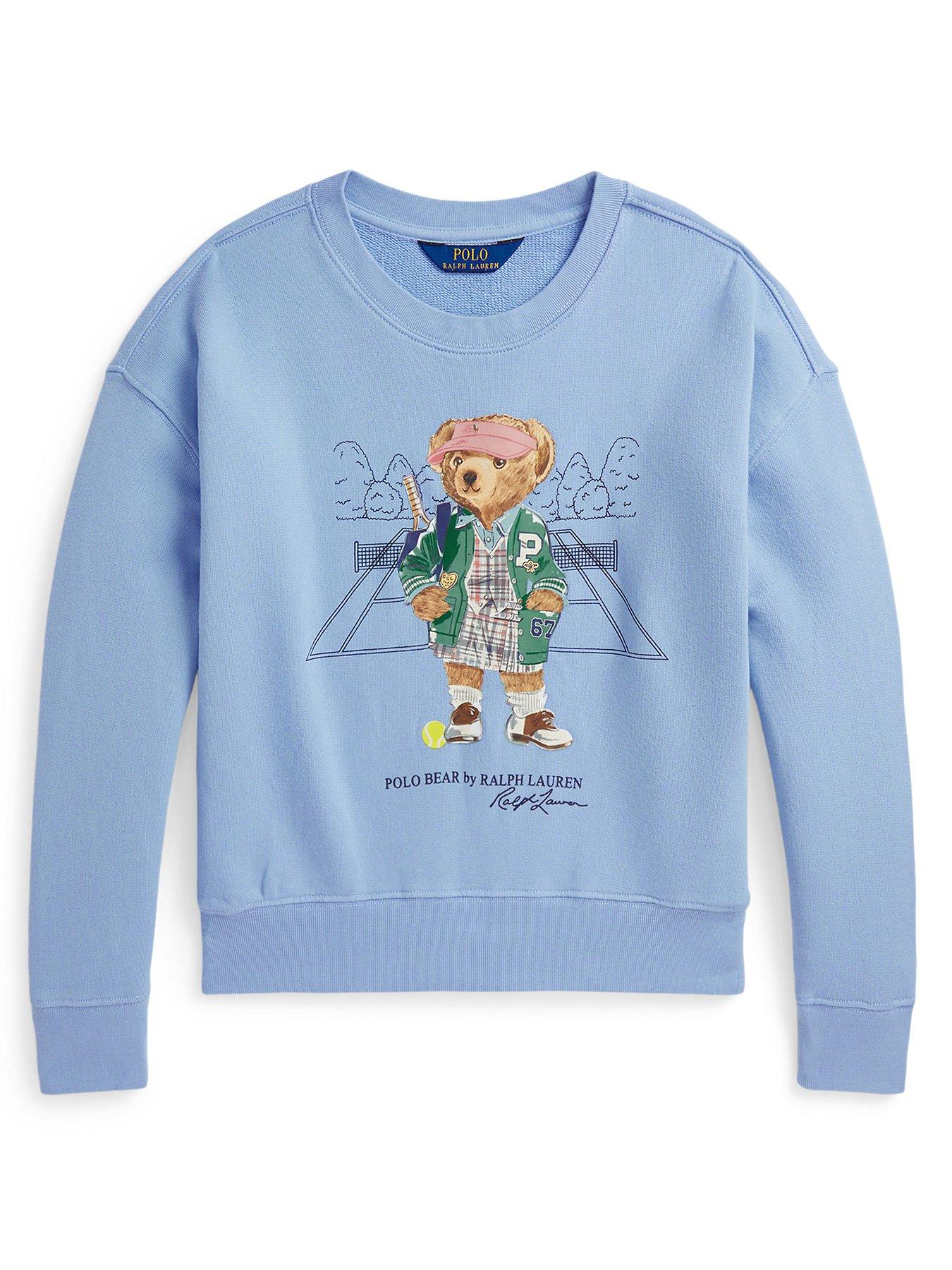 undefined Girls Bear Sweatshirt - Light Blue