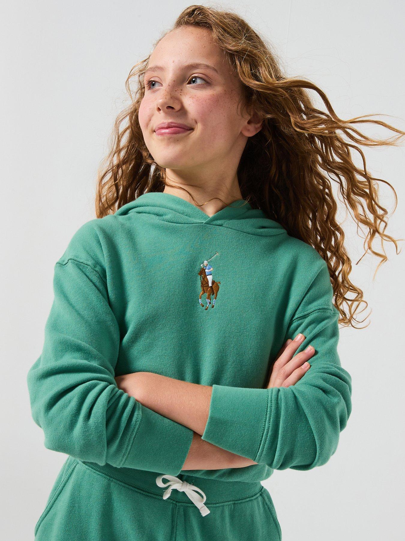 Polo Ralph Lauren Girls Pony Hoodie - Green