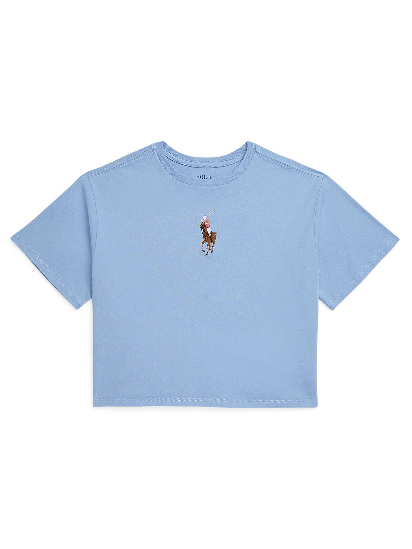 undefined Girls Big Pony Short Sleeve T-Shirt - Light Blue