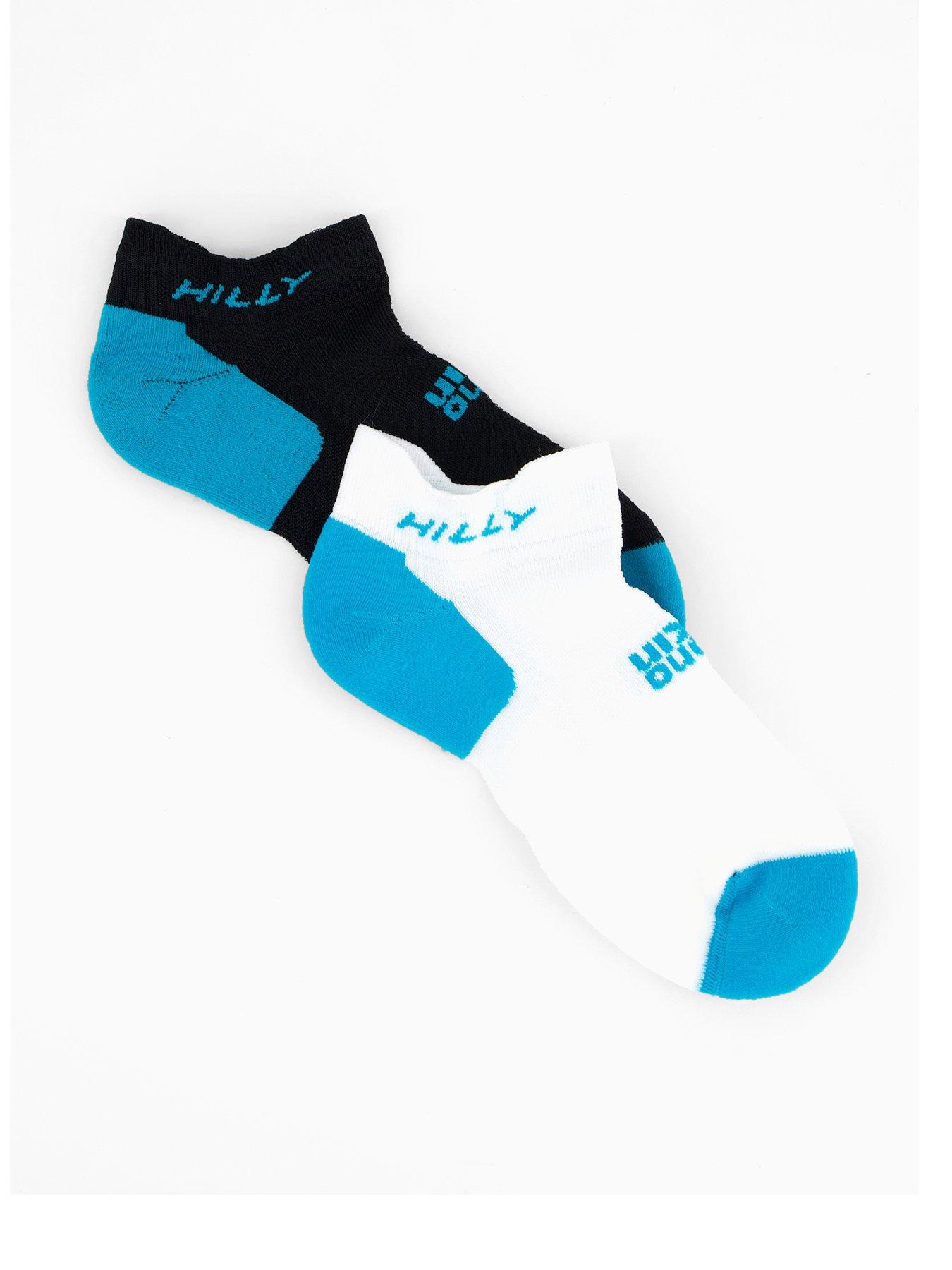 Hilly Running Twin Pack Active Quarter Socks - White