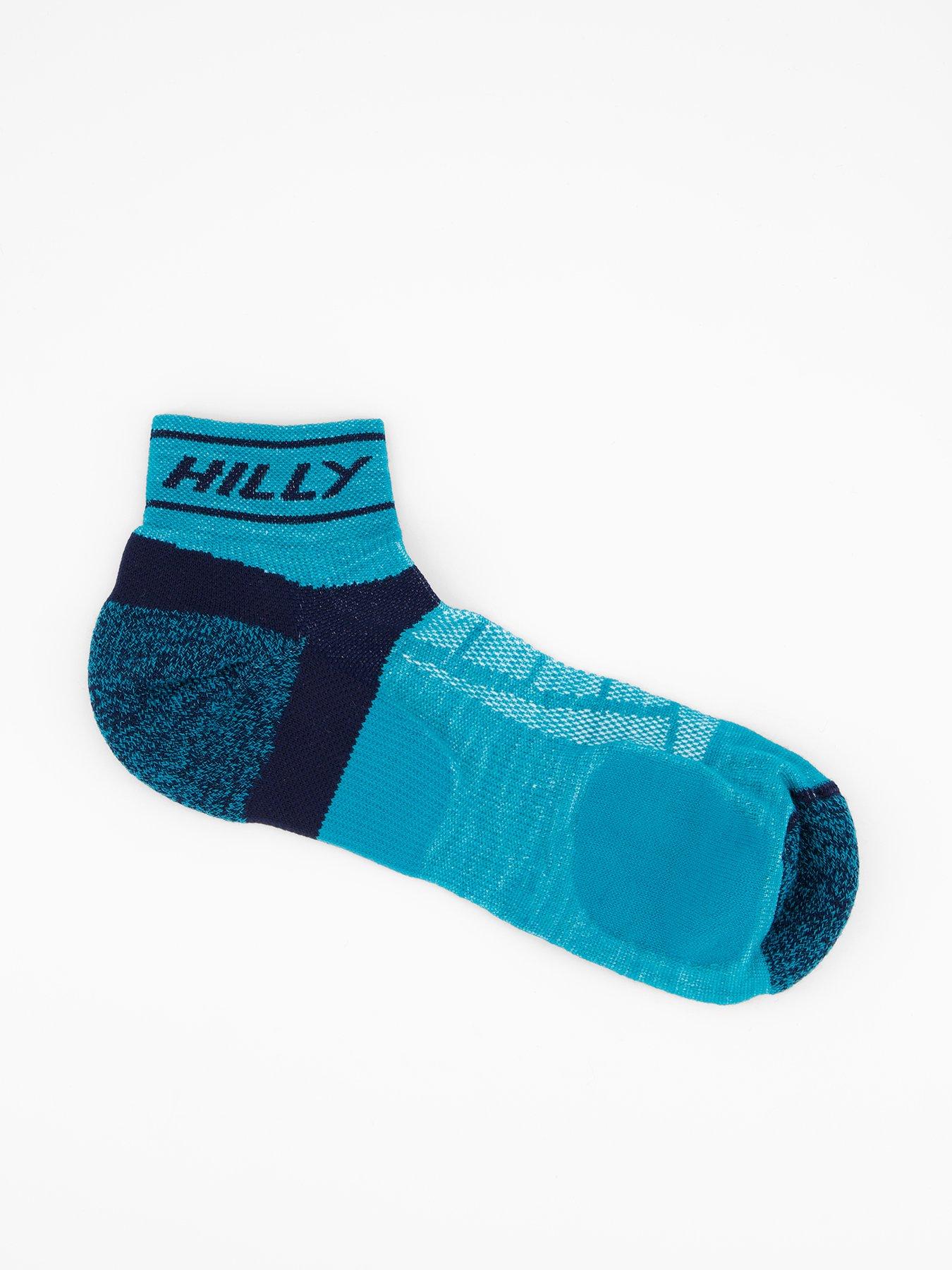 undefined Running Medium Cushioning Trail Quarter Socks - Blue