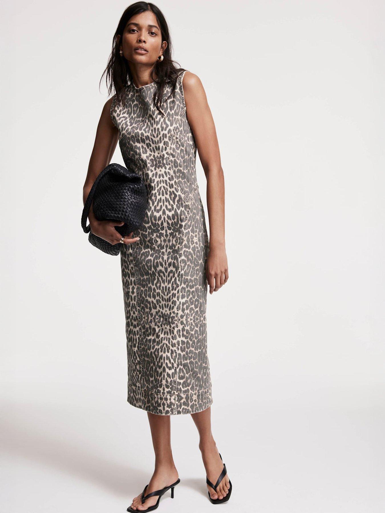 mint velvet green leopard print dress Give Your All Green Leopard Dress – Shop the Mint main image 1