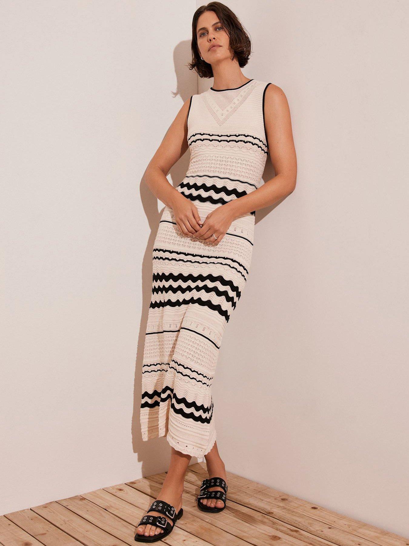 Image 2 of 6 of Mint Velvet Cream Textured Knit Maxi Dress - Ivory