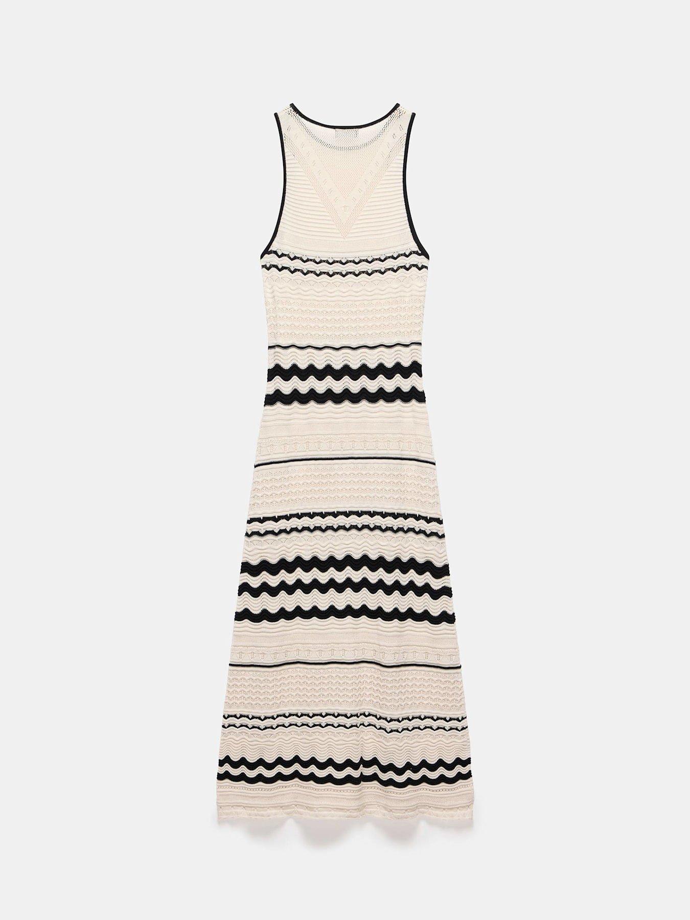 Image 6 of 6 of Mint Velvet Cream Textured Knit Maxi Dress - Ivory