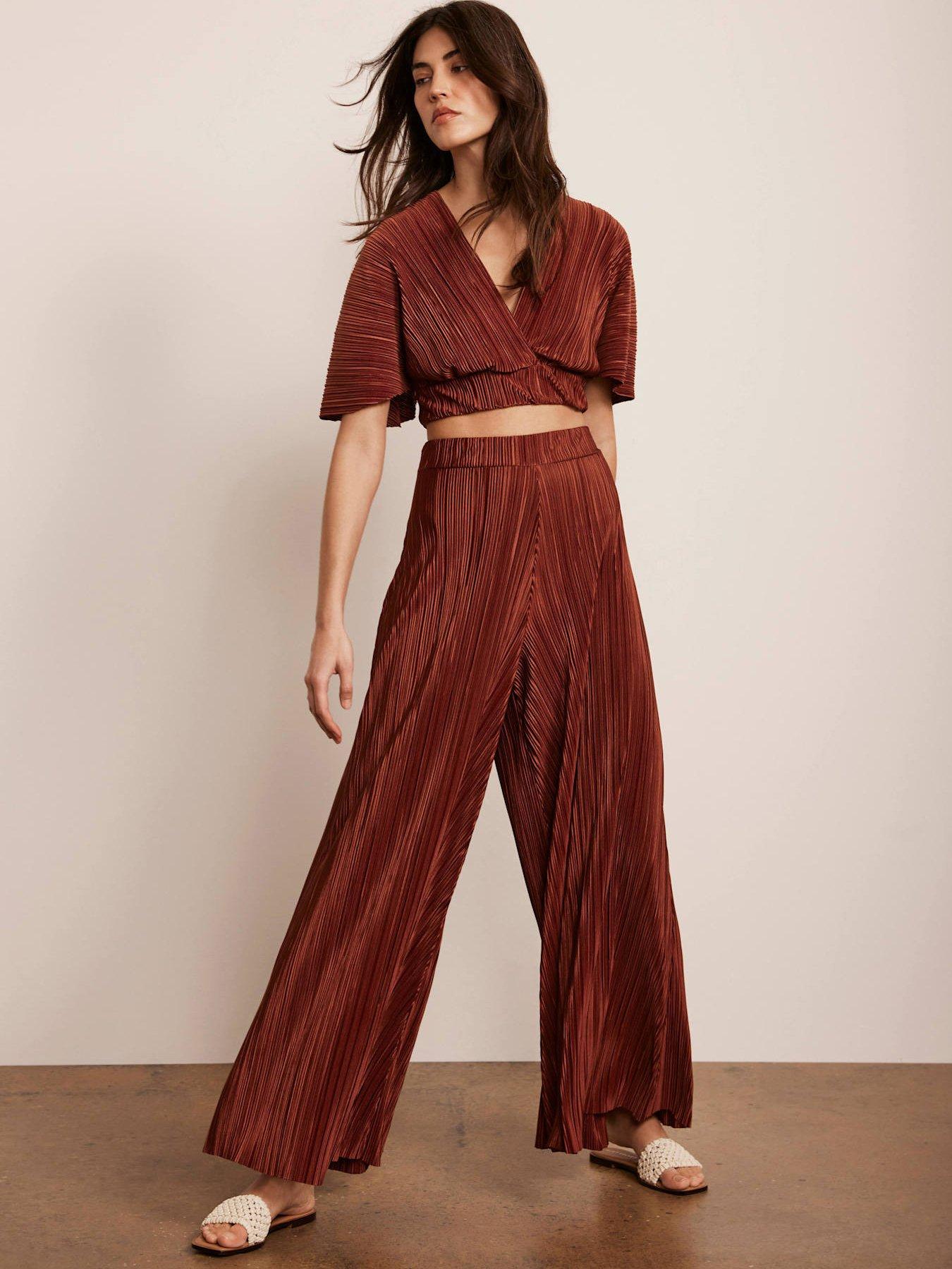 undefined Beach Plisse Set - Red