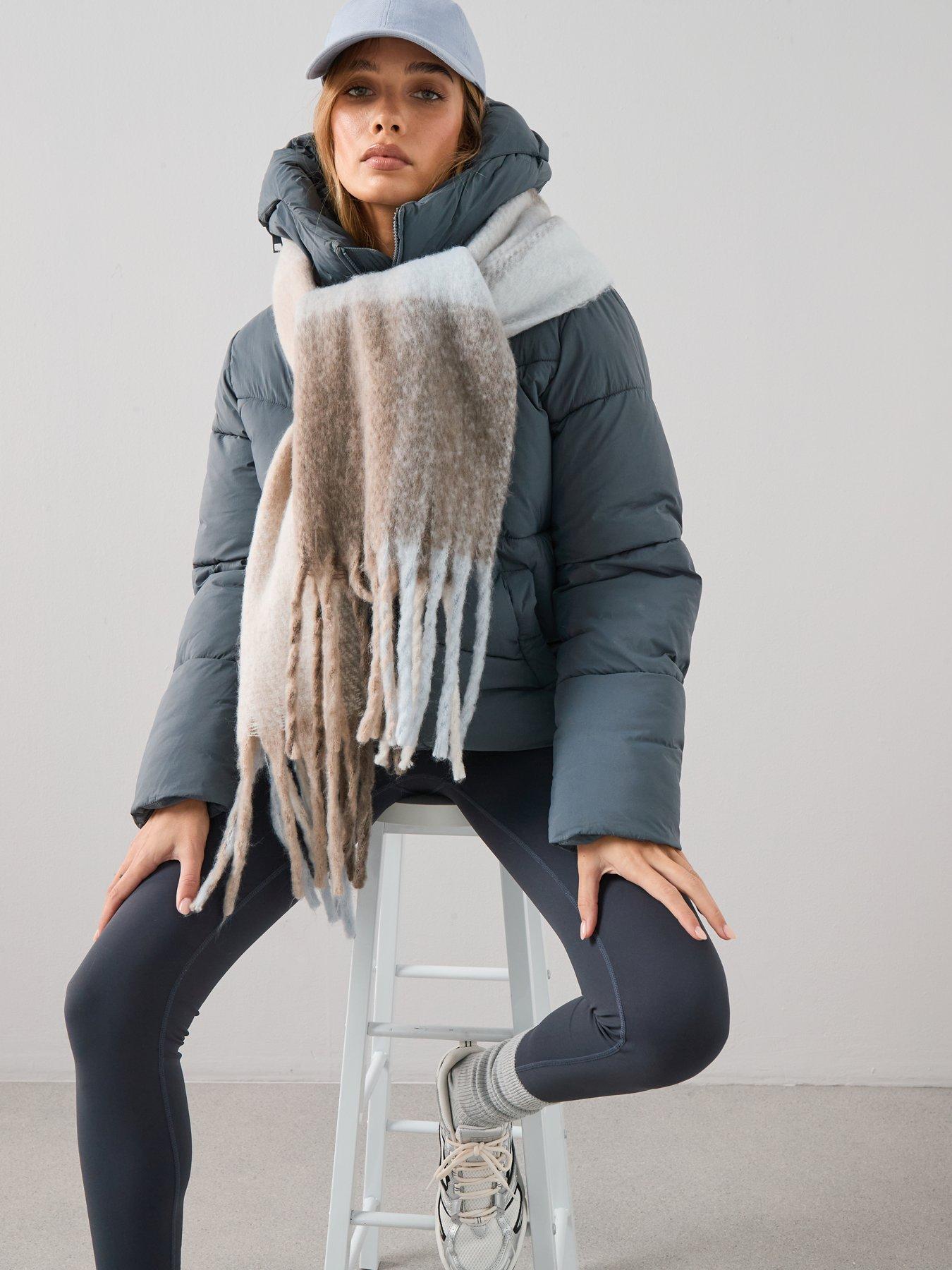 The Very Collection Brushed Tassel Checked Scarf - Multi