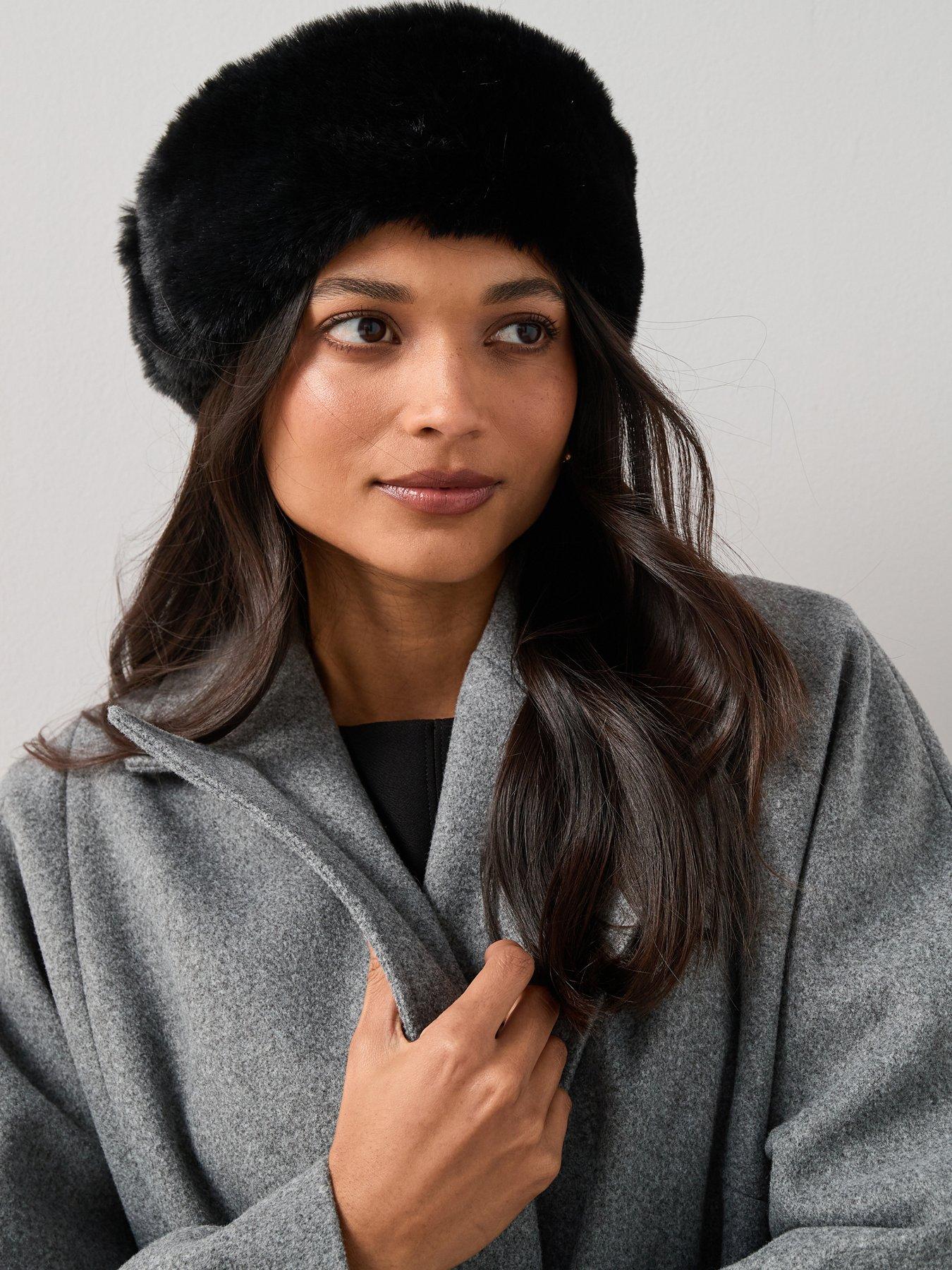 The Very Collection Faux Fur Headband - Black