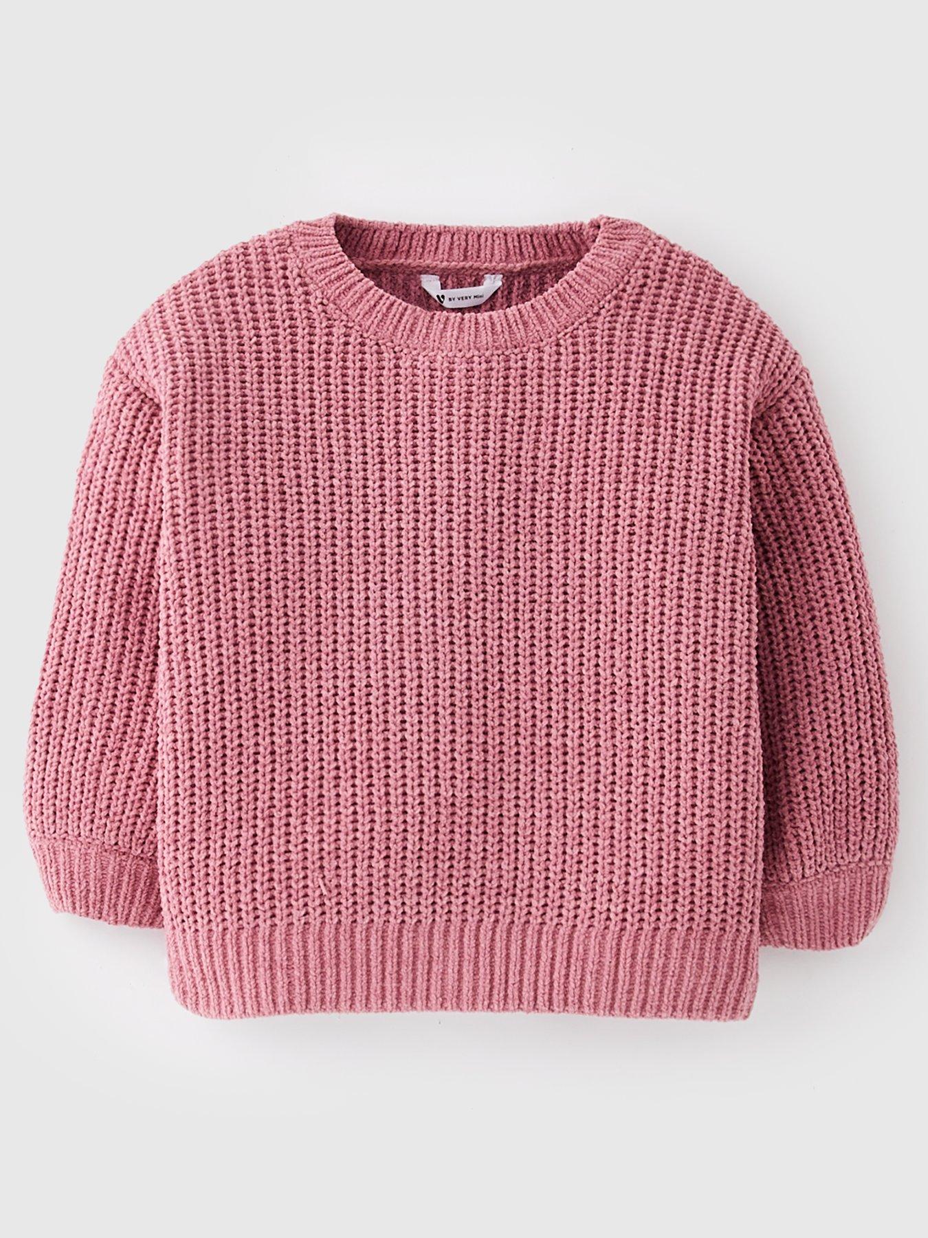 Mini V by Very Girls Chenille Jumper - Pink
