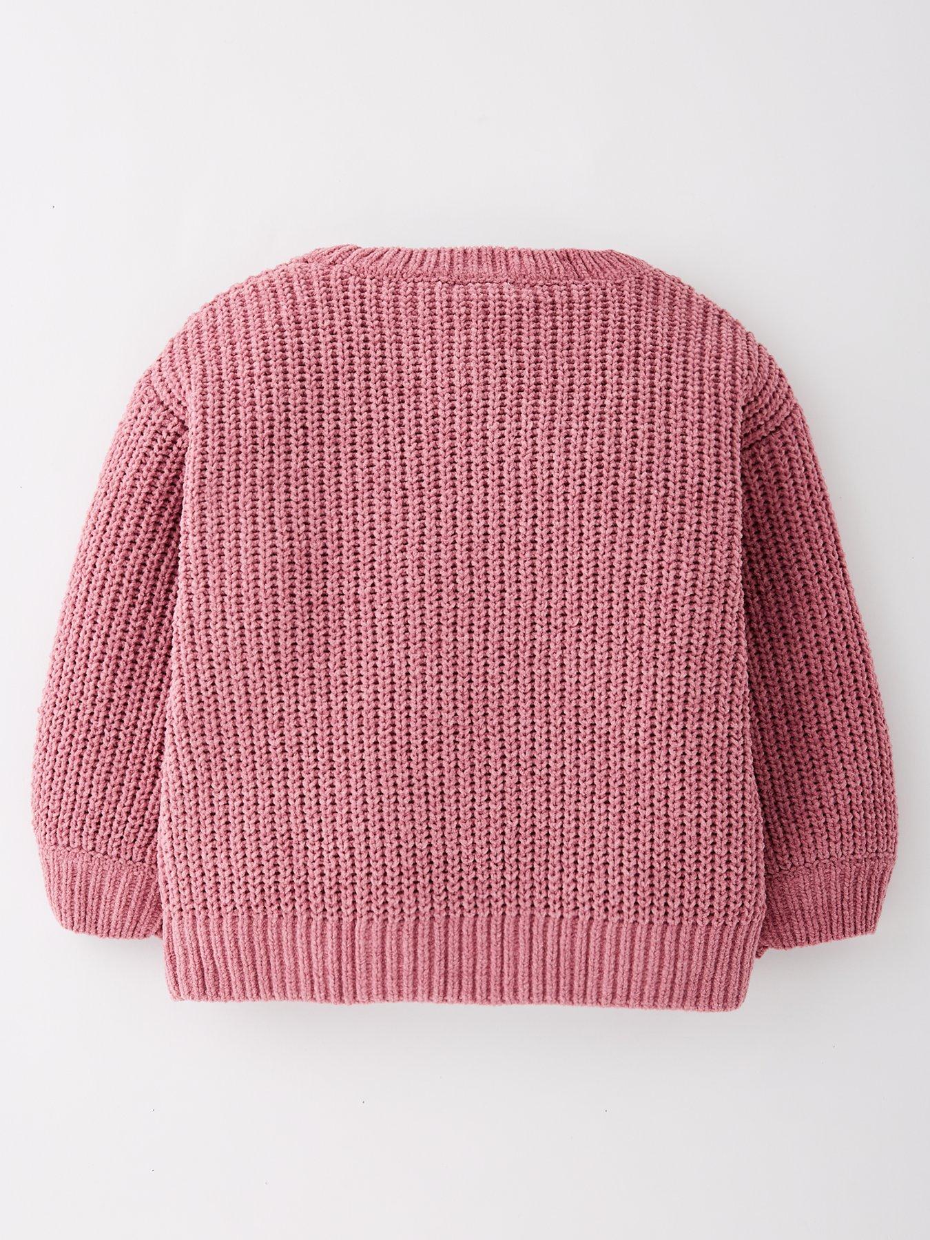 Image 2 of 4 of Mini V by Very Girls Chenille Jumper - Pink