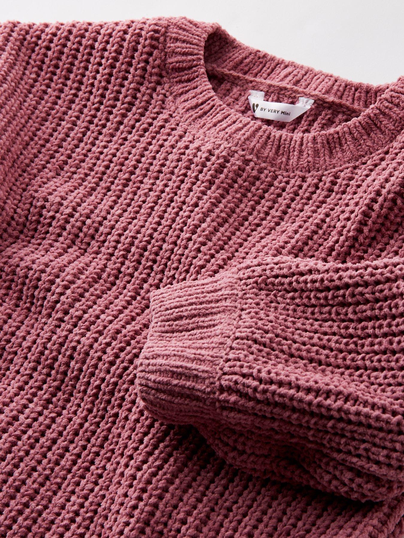 Image 3 of 4 of Mini V by Very Girls Chenille Jumper - Pink