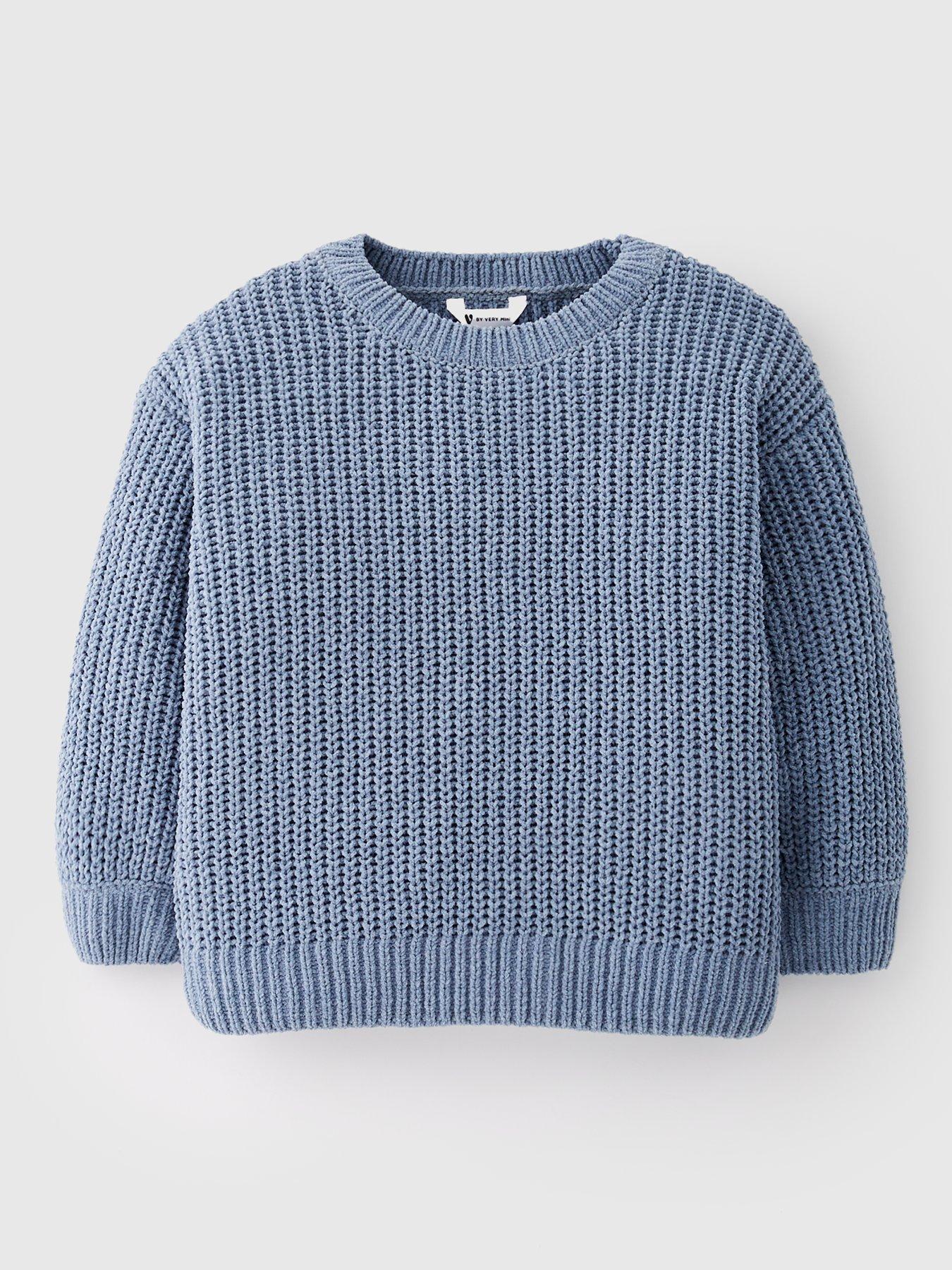 Mini V by Very Girls Chenille Jumper - Blue