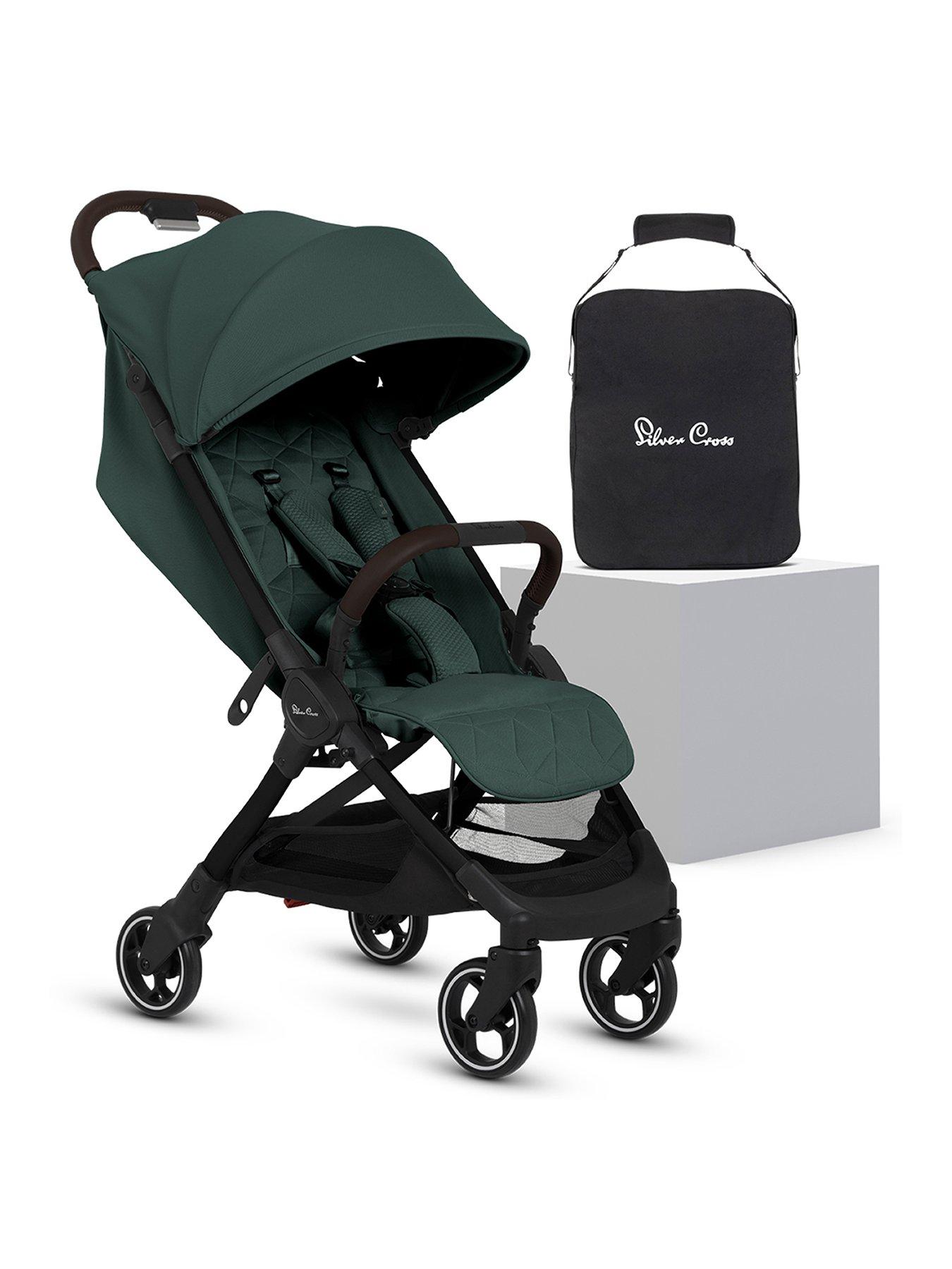 Silver Cross Clic Pushchair with Travel Bag - Conifer