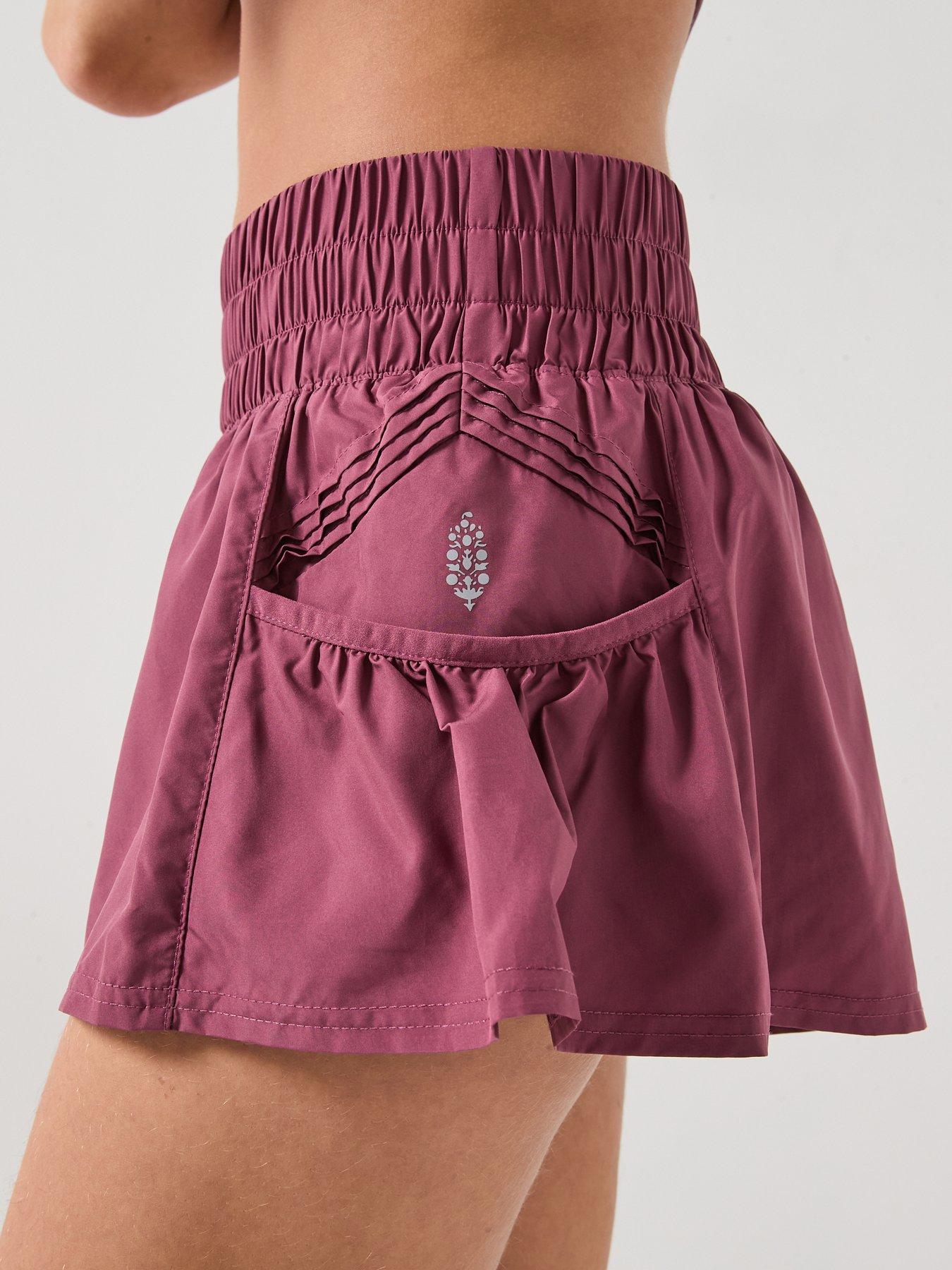 Image 4 of 5 of FP Movement Womens Training Get Your Flirt On Short - Burgundy