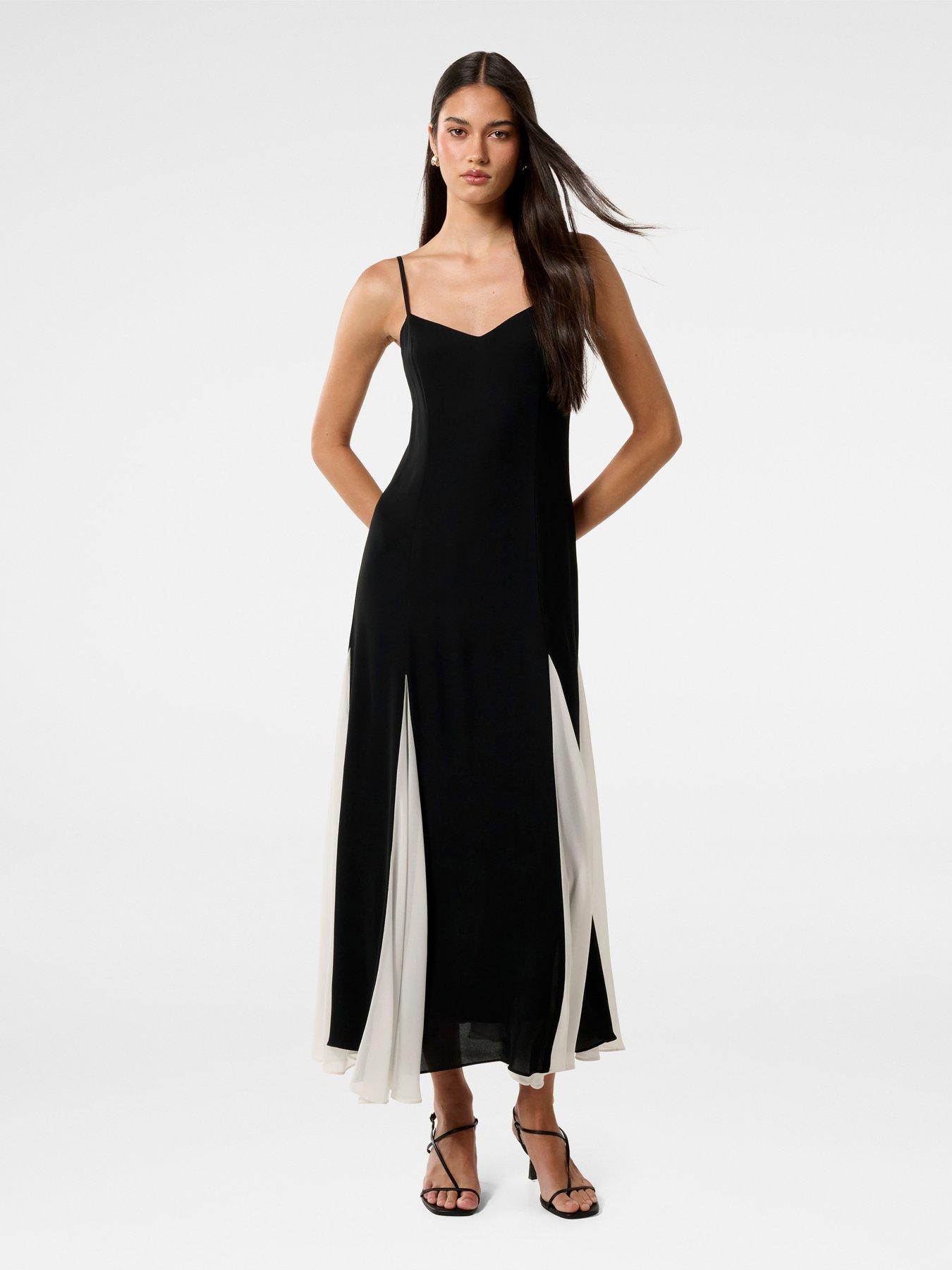 undefined Dahlia Contrast Godet Maxi Dress