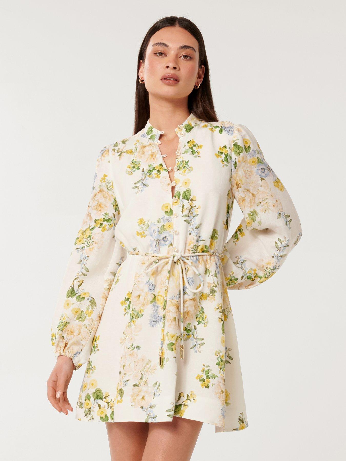 undefined Annalise Fluted Mini Dress - Multi