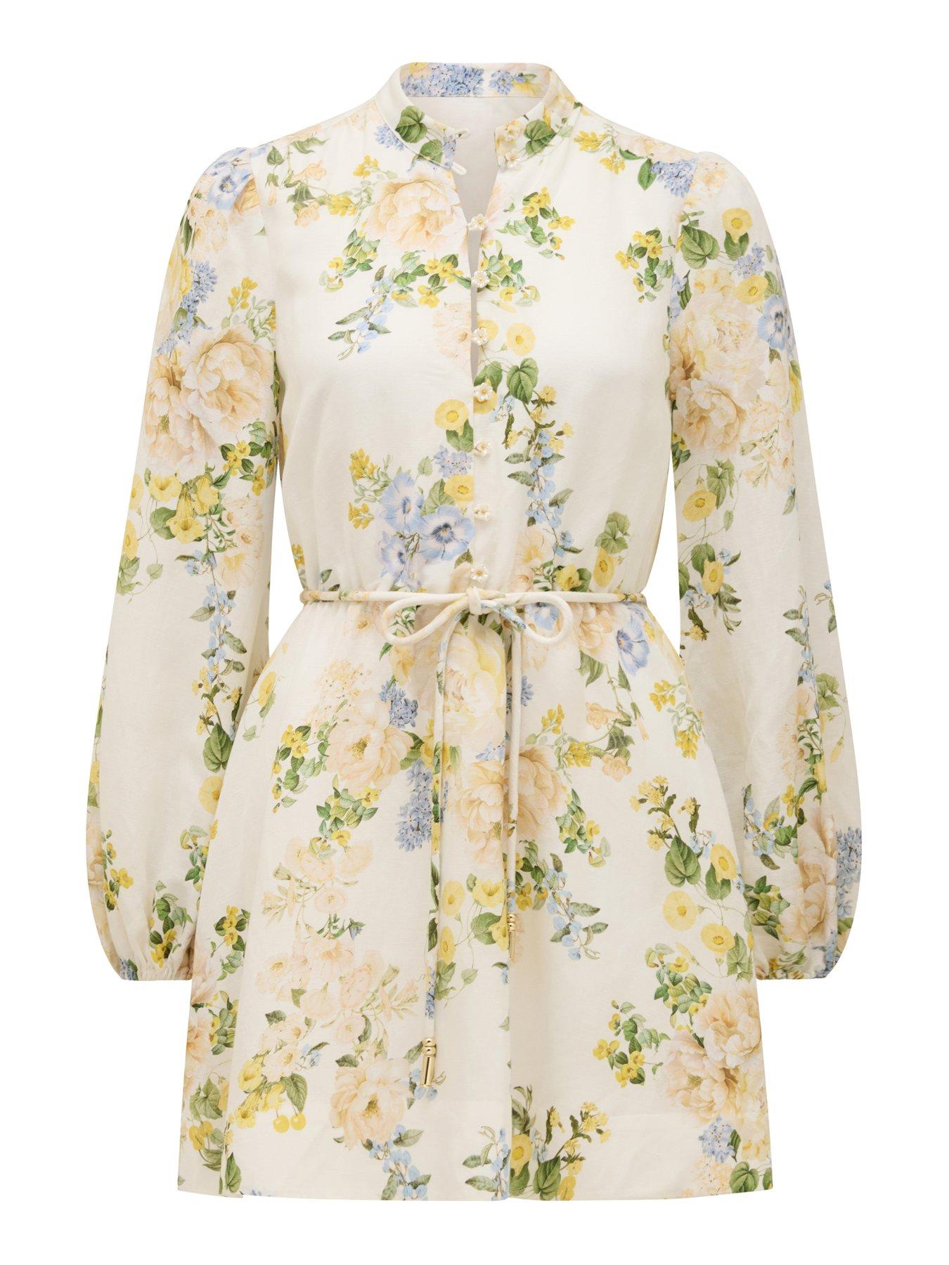 Image 5 of 6 of Forever New Annalise Fluted Mini Dress - Multi