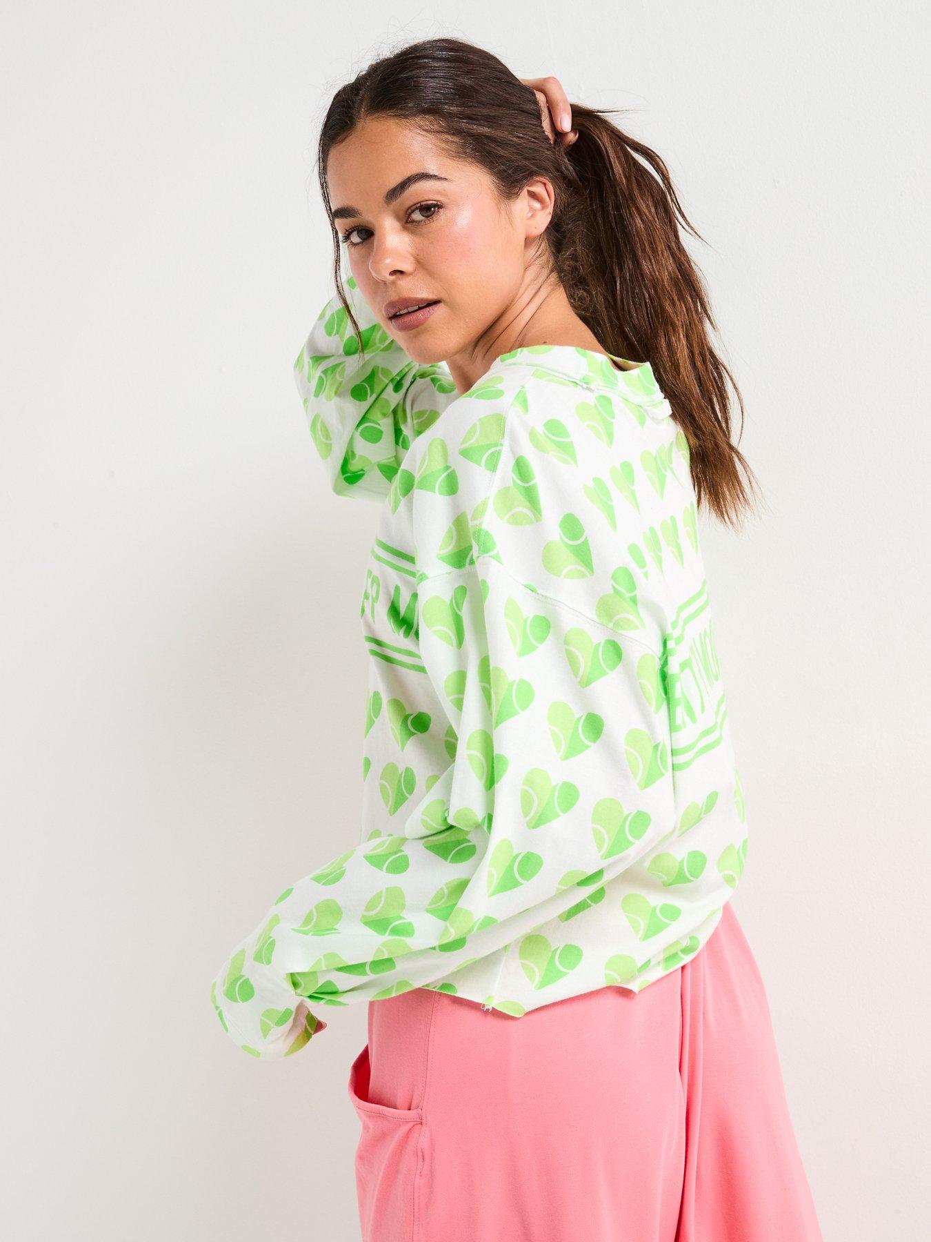 Image 2 of 4 of FP Movement Womens Training Inspire Layer Logo Iss - White/Green